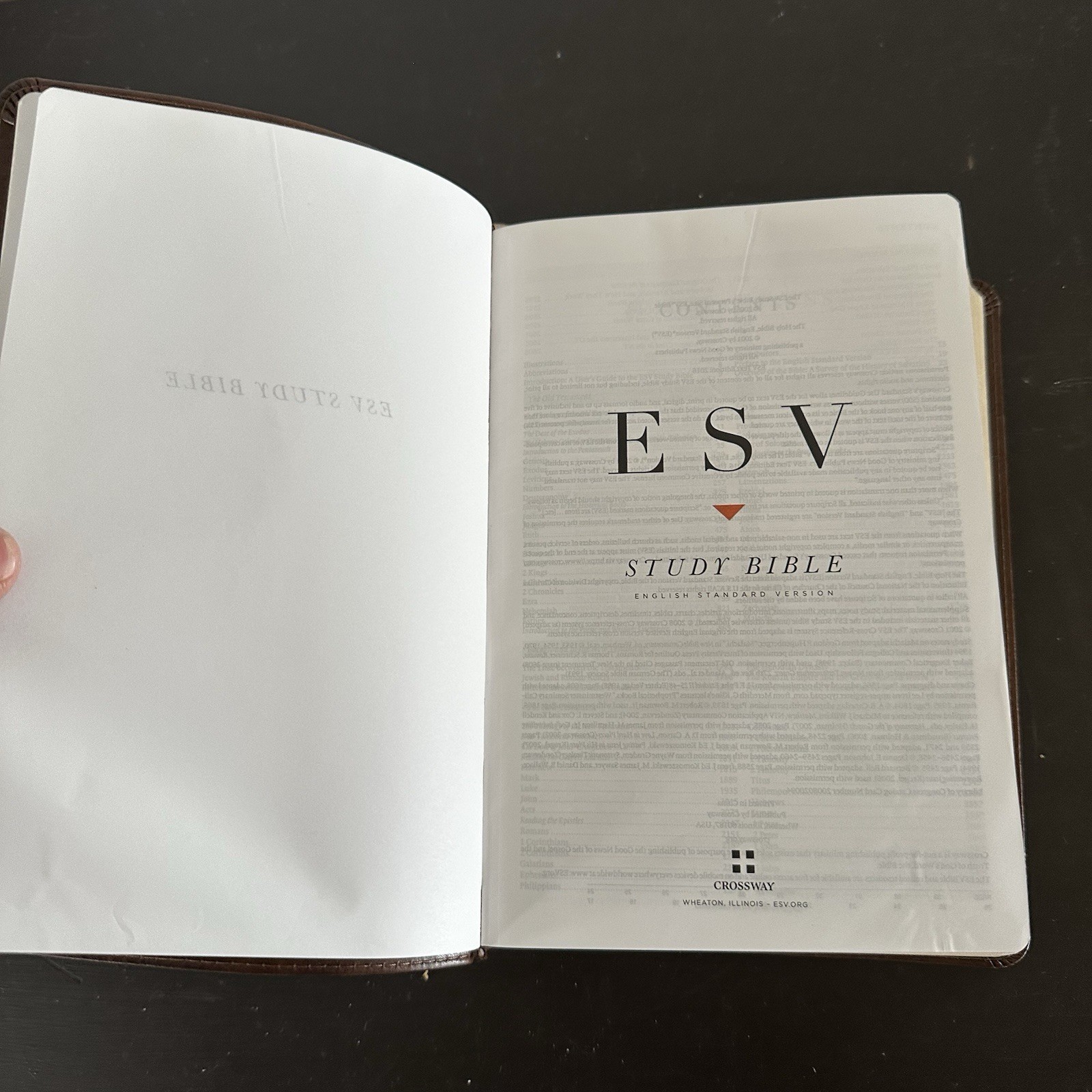 ESV Study Bible Trutone Brown 2016 Edition Gold Pages Bookmark English Standard