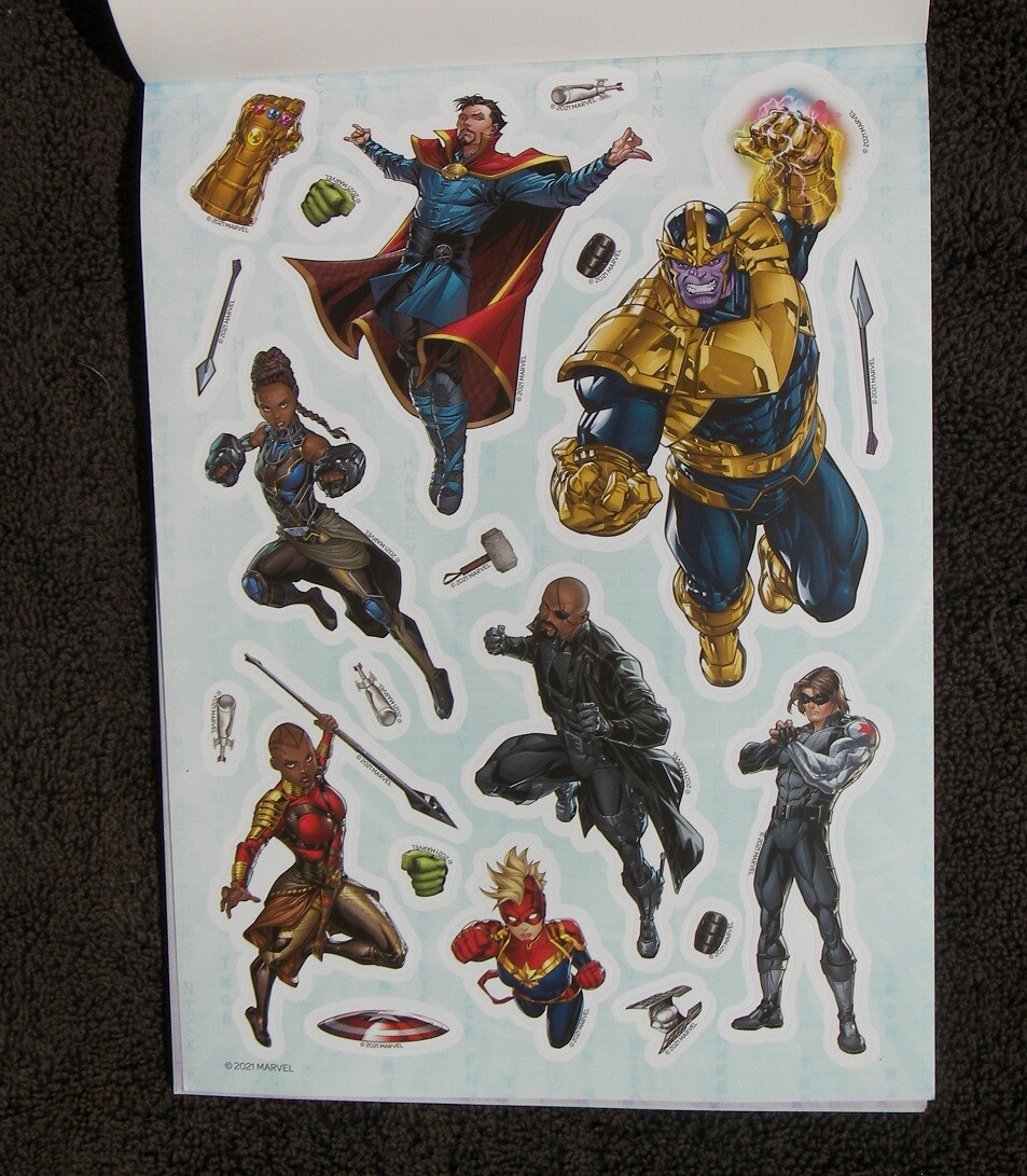 4 Book Marvel Avengers Create a Scene Sticker Activity Pad Heroic Coloring Hulk