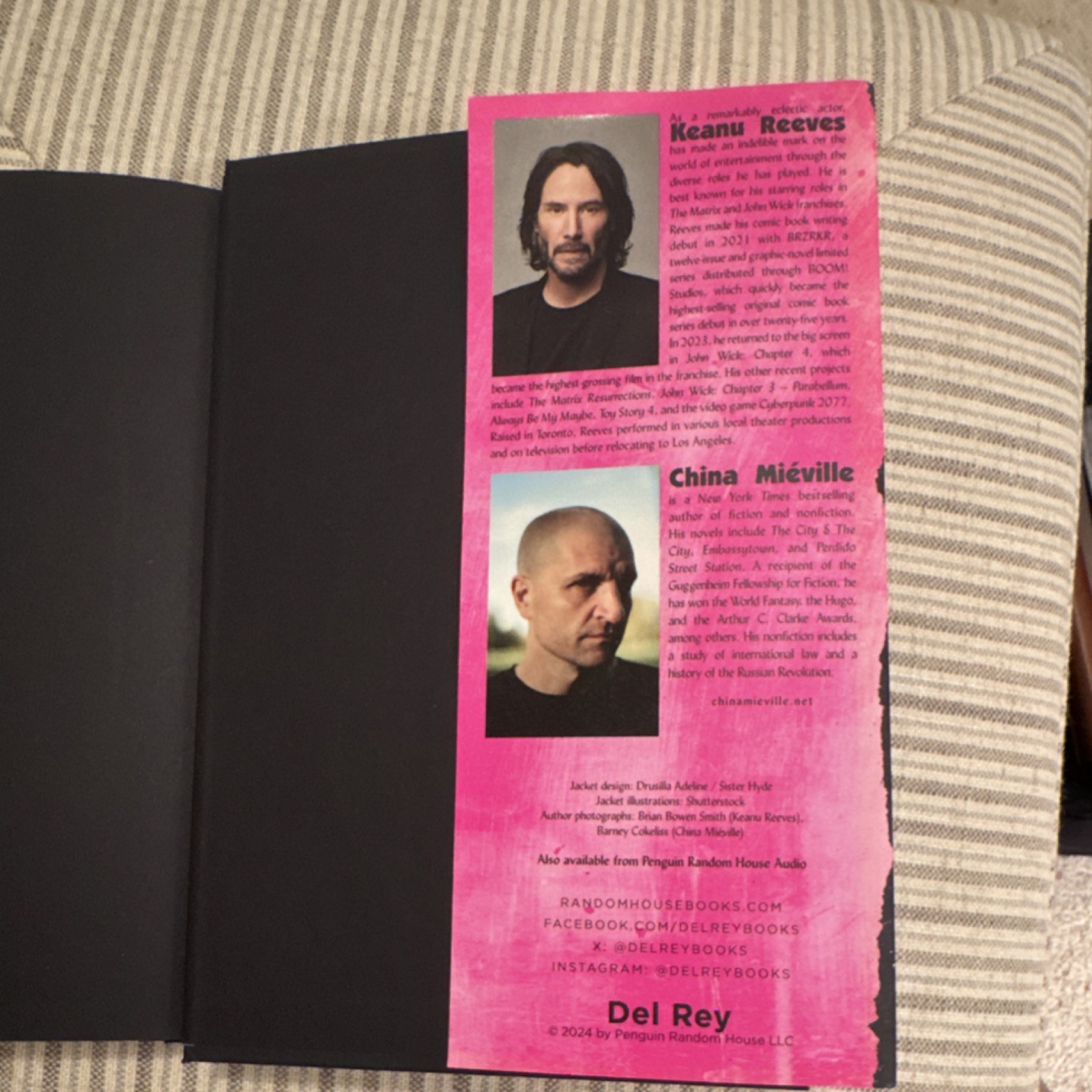 Keanu Reeves China Miéville The Book of Elsewhere HC 2024 1st/1st BRZRKR DJ