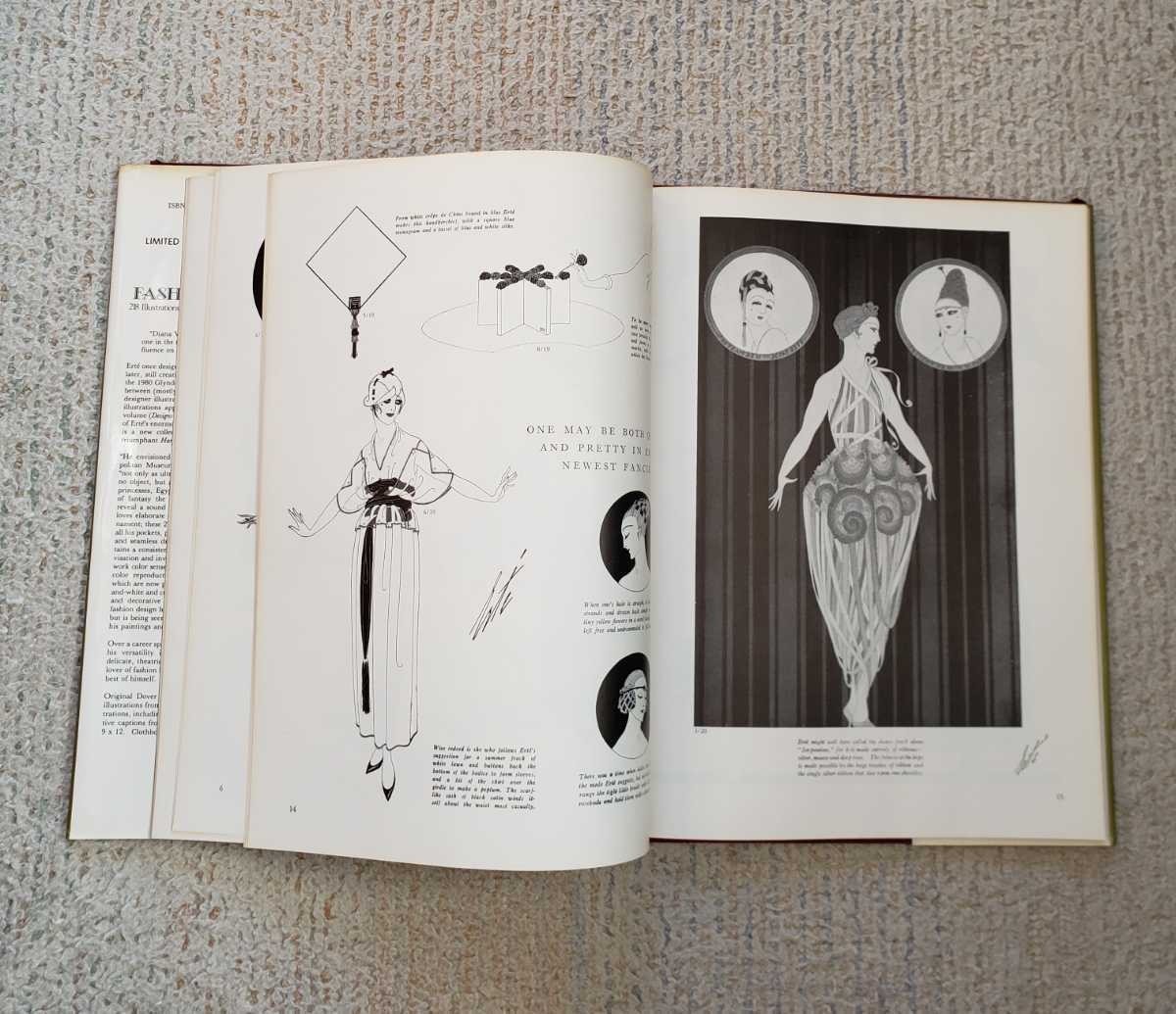 Erté Fashion Design Book 1981 Signed Limited Edition 1150 12.2×9.3in 218 Drawing