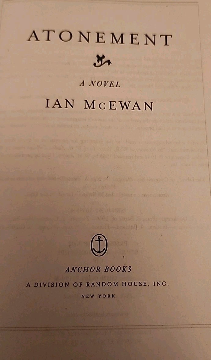 Atonement : A Novel by Ian McEwan (2003, Tr Pbk)