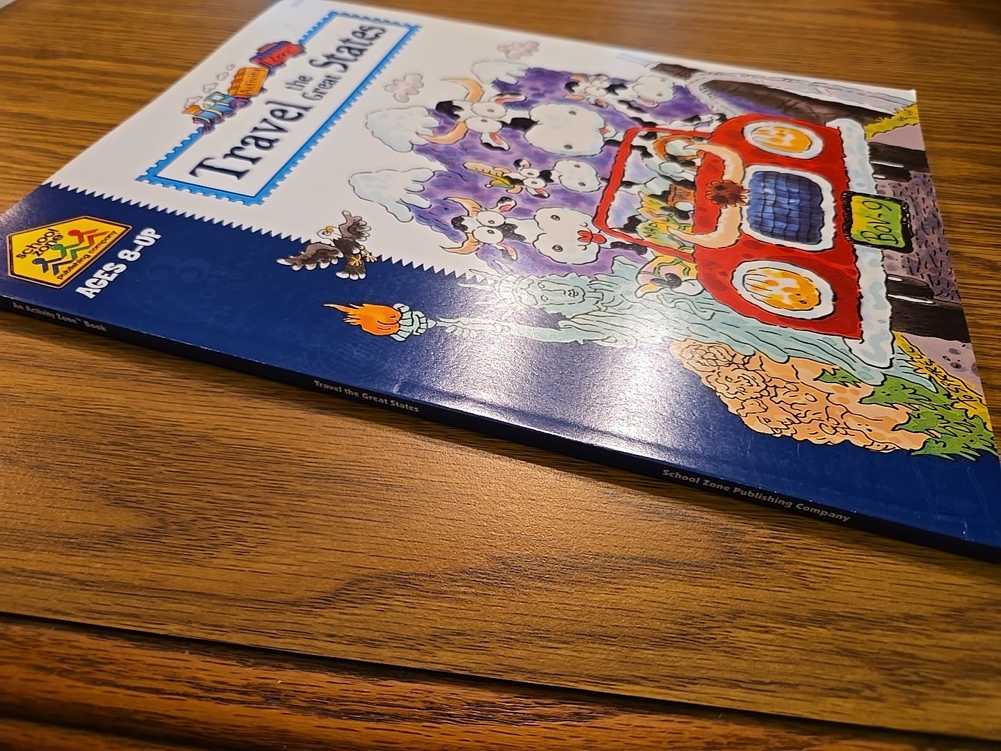 Travel the Great States School Zone 64 Pages, Ages 8 and Up Workbook NEW!