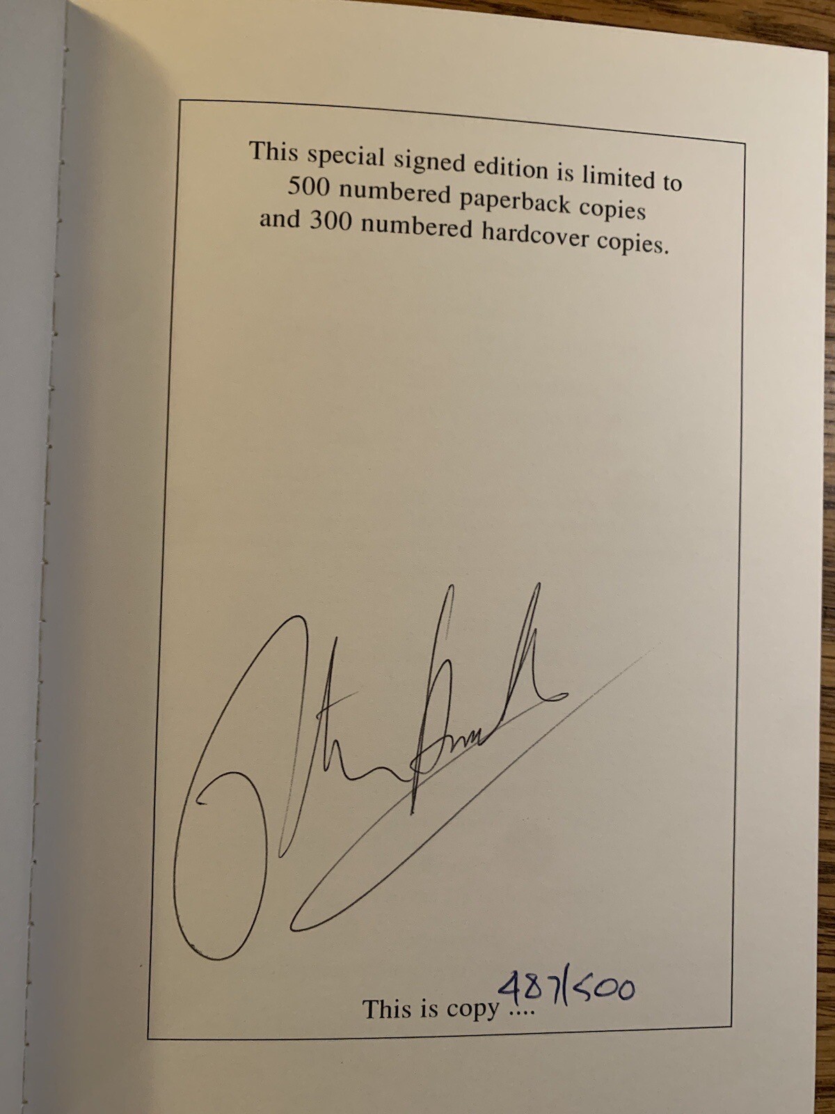 Watching trees grow / Peter F. Hamilton Signed Advance Copy 487/500 Softcover