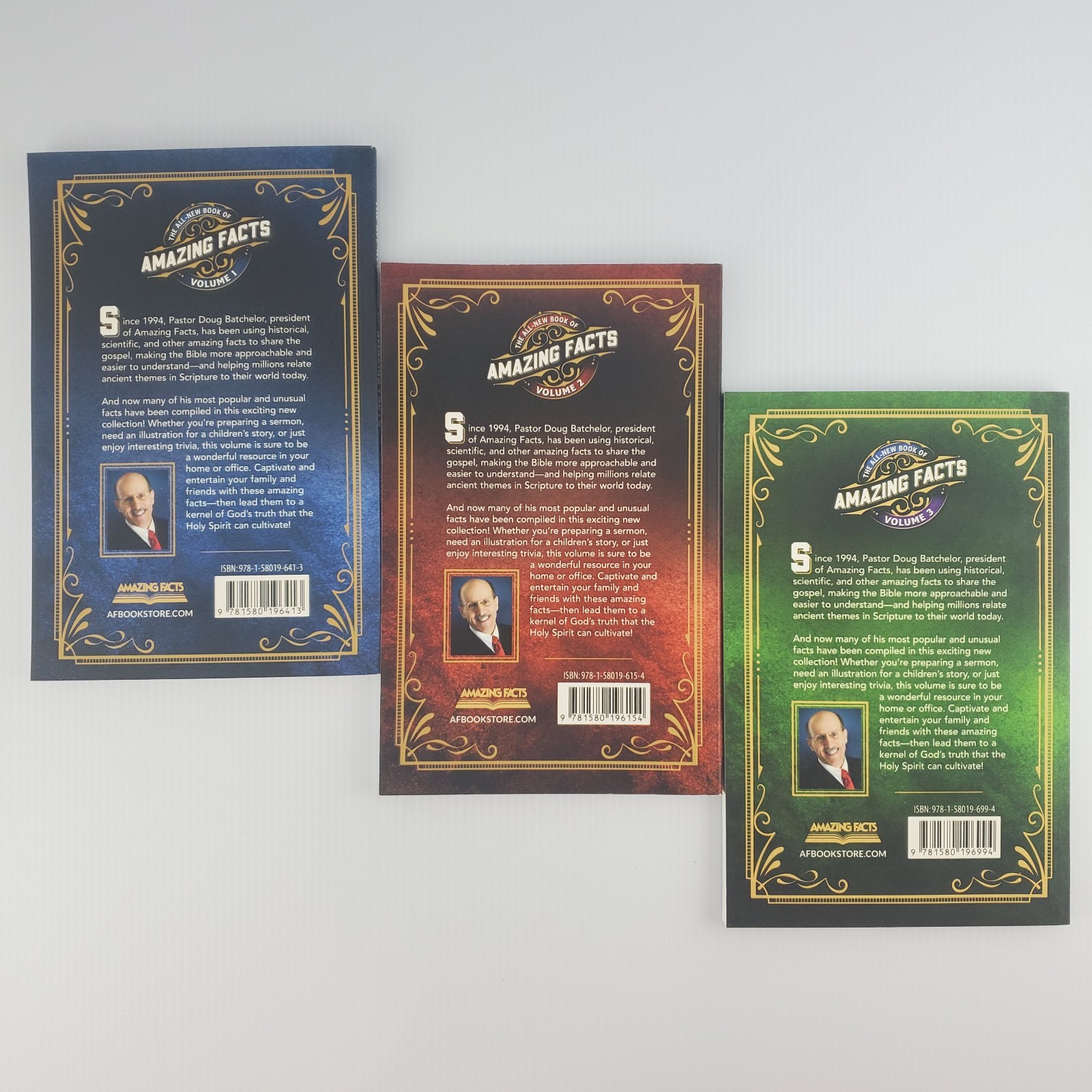 Lot of 3 All-New Book of Amazing Facts Volume 1, 2 and 3 By Doug Batchelor USED