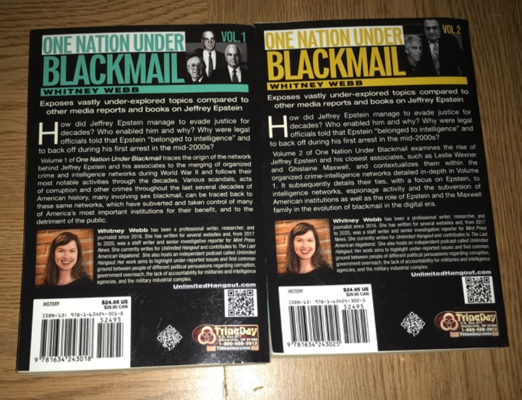 ONE NATION UNDER BLACKMAIL VOLUME 1 & 2 BOOK SET WHITNEY WEBB VOL. I II