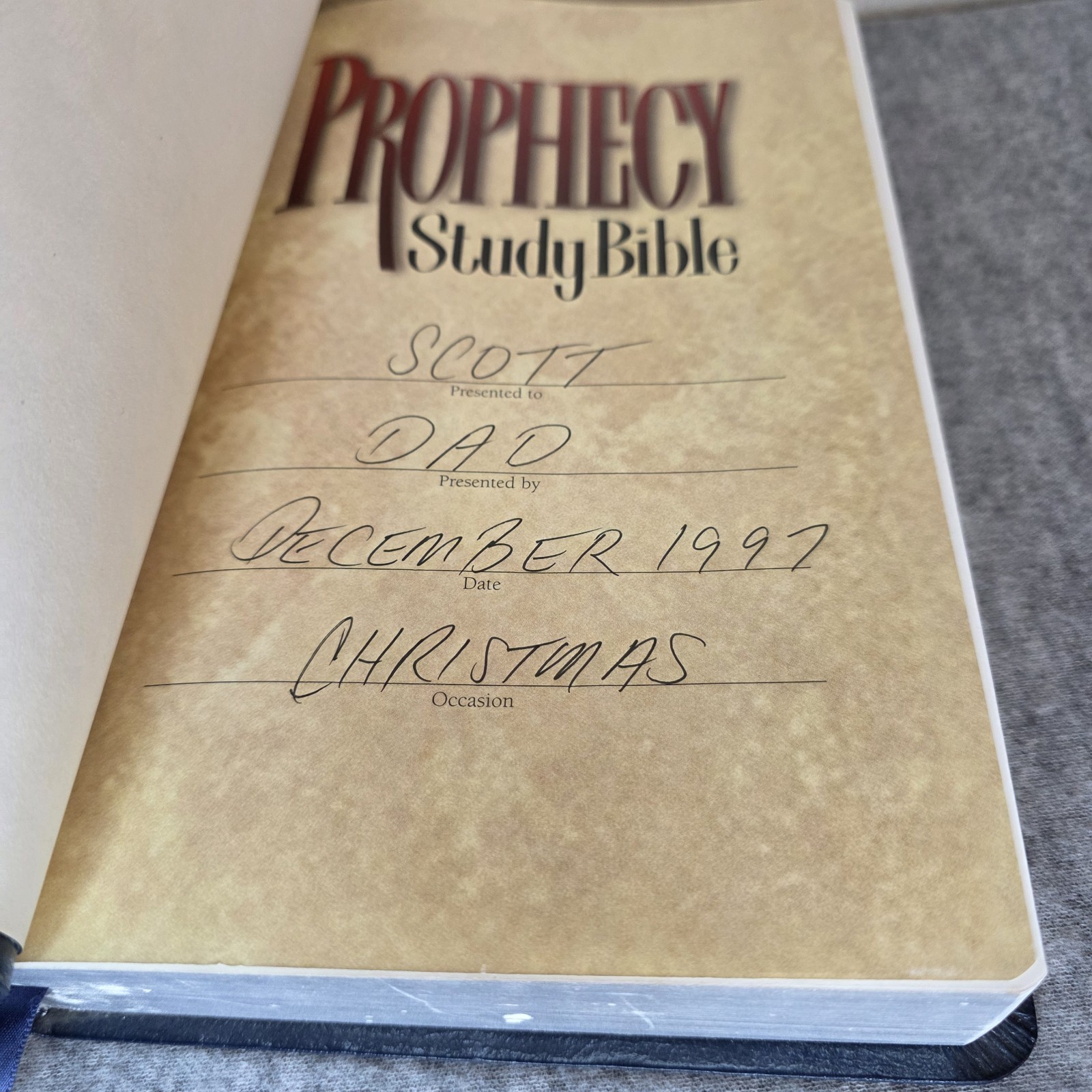 PROPHECY STUDY BIBLE NKJV NELSON 1465B GENUINE BONDED LEATHER JOHN HAGEE