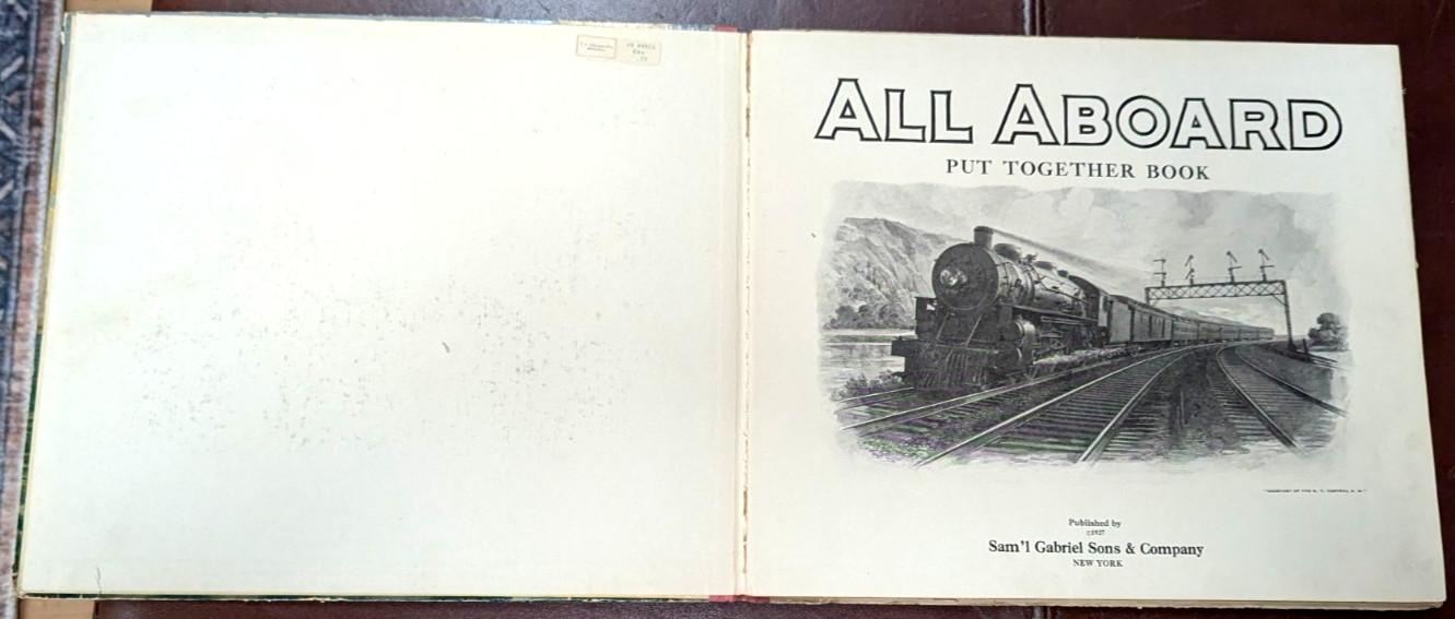 1927 All Aboard Put Together Book Sam’l Gabriel Sons Vintage Transportation