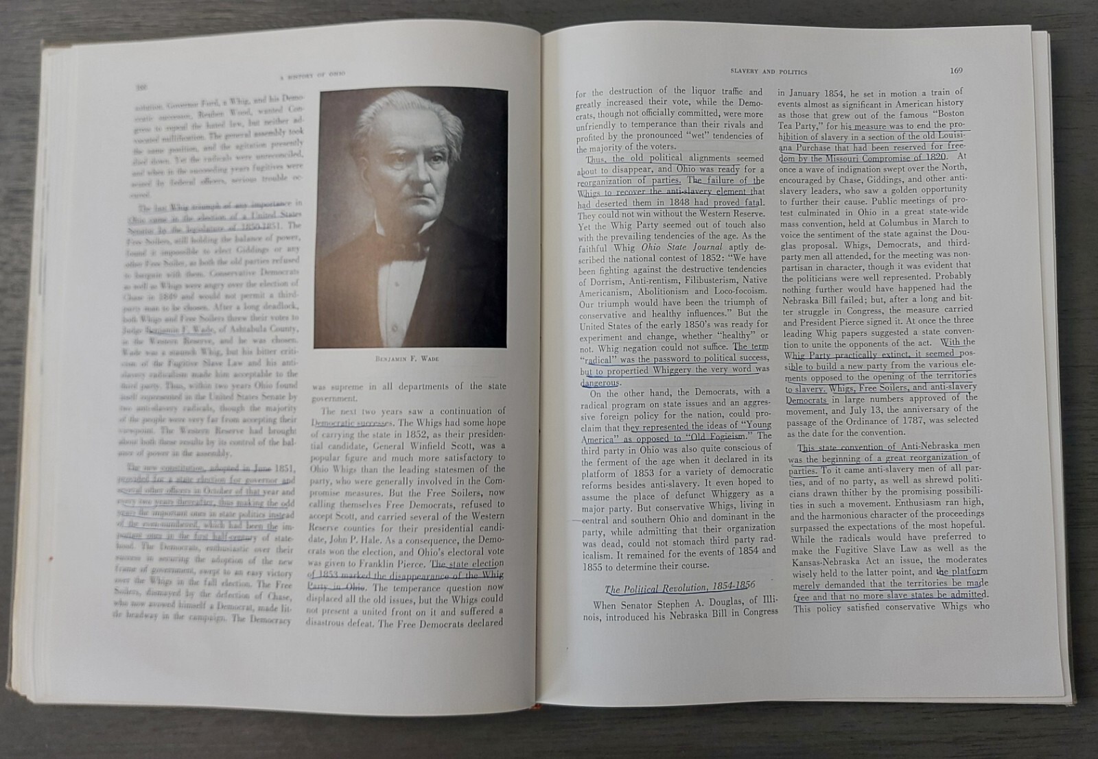 Vintage 1961 „A History of Ohio“ Roseboom/Weisenburger Hardcover
