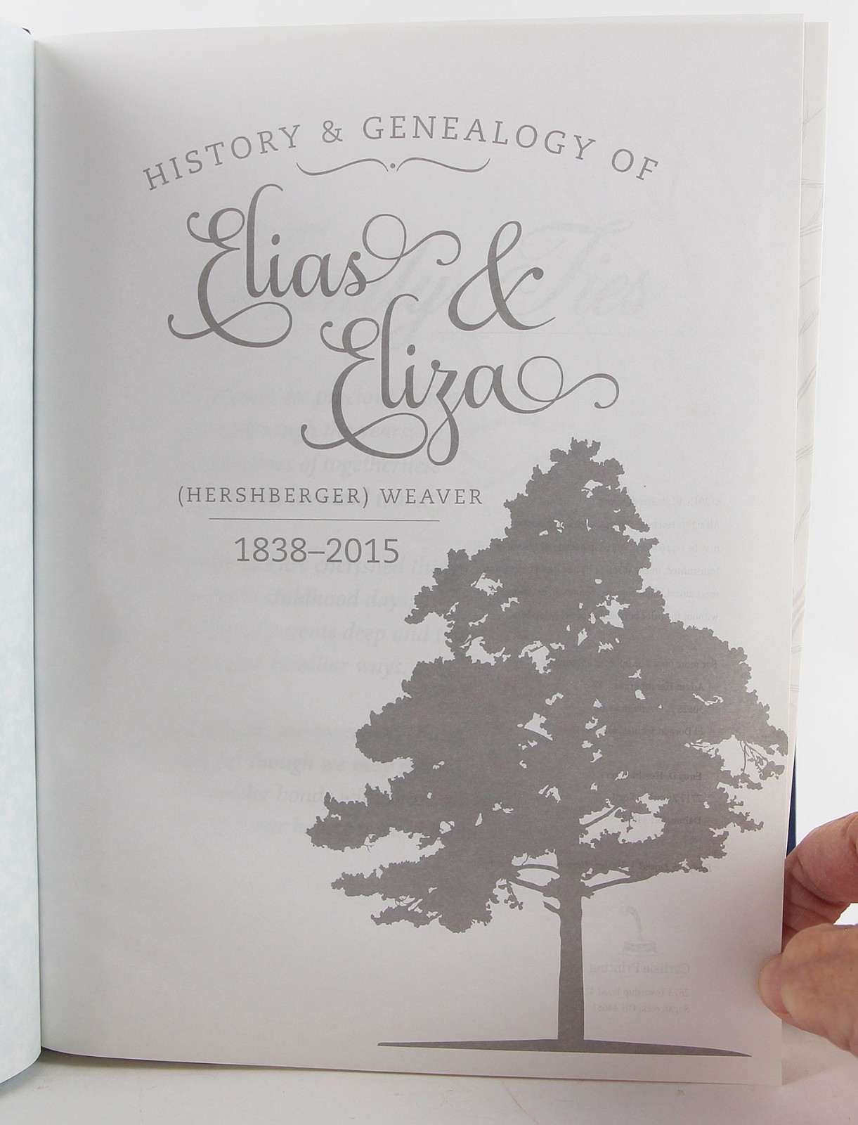History & Genealogy of Elias & Eliza (Hershberger) Weaver, 1838-2015 – Genealogy
