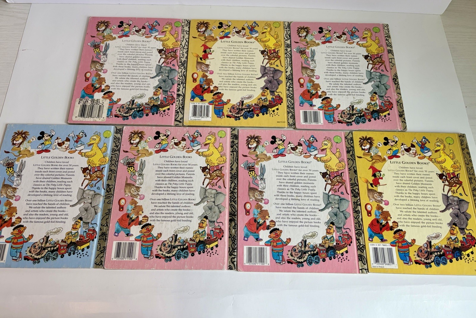 Vintage Golden Books 1990s Lot Of 7 Walt Disney/Tiny Toons Children’s Books