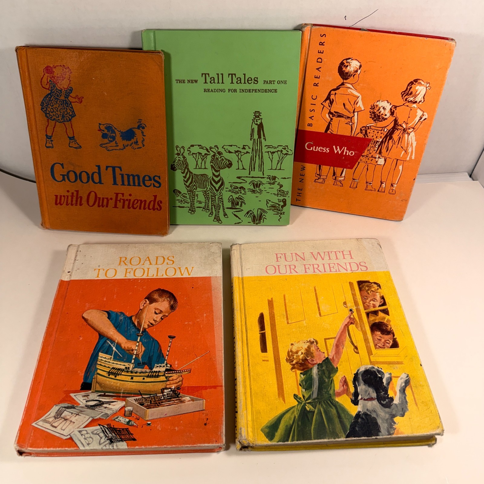 Vintage Elementary Readers Various Years and Publishers, Acceptable Condition