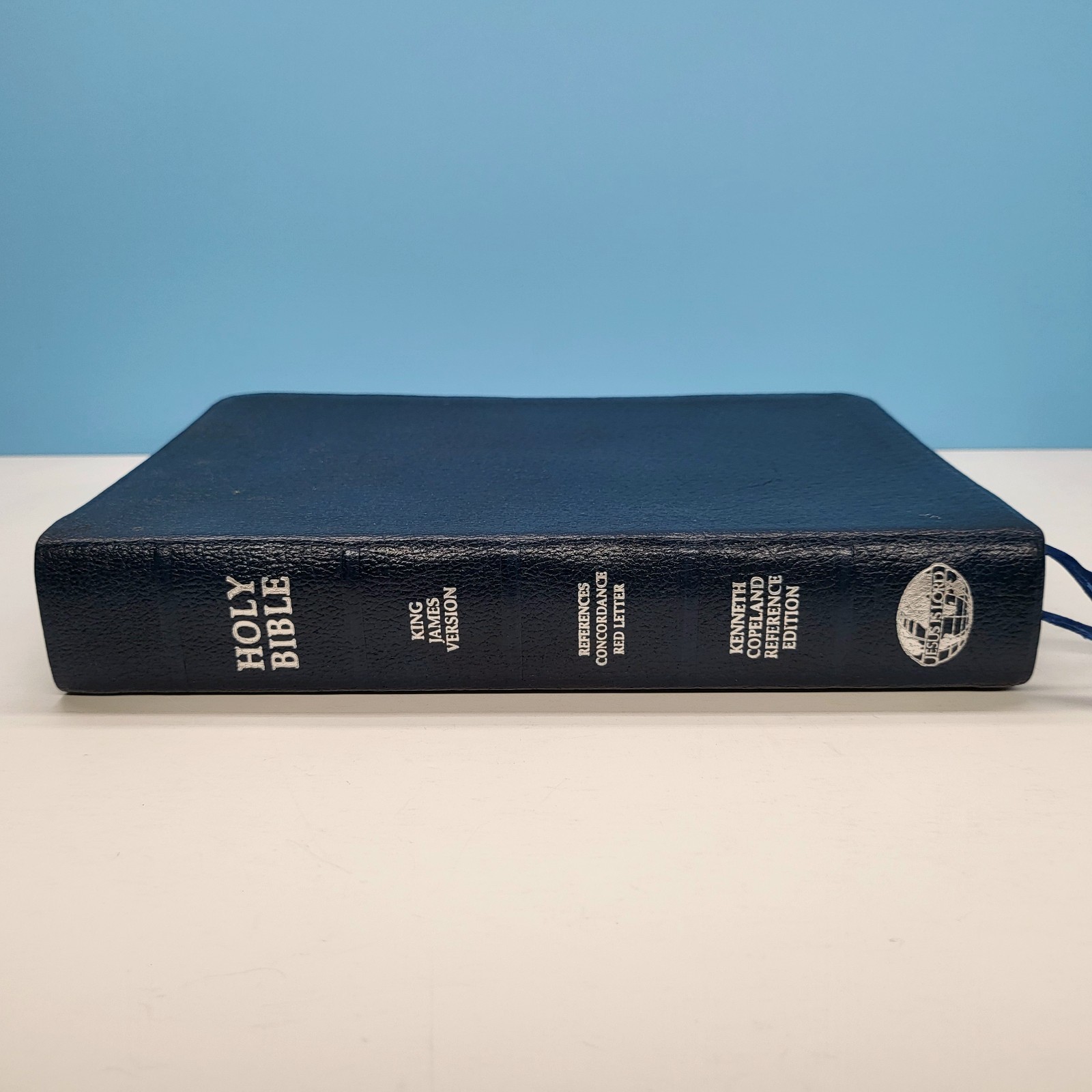 Kenneth Copeland Bible 1991 Genuine Leather Navy Blue Reference Concordance KJV