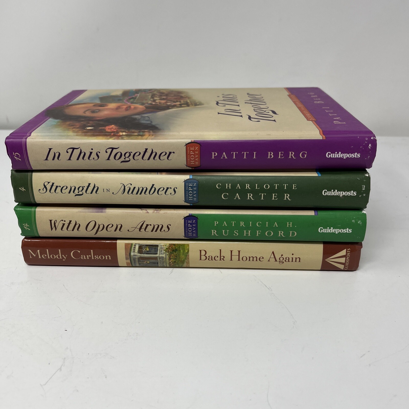 Lot Of 4 Guideposts – Stories from Hope Haven hardcover books, plus back hme agn