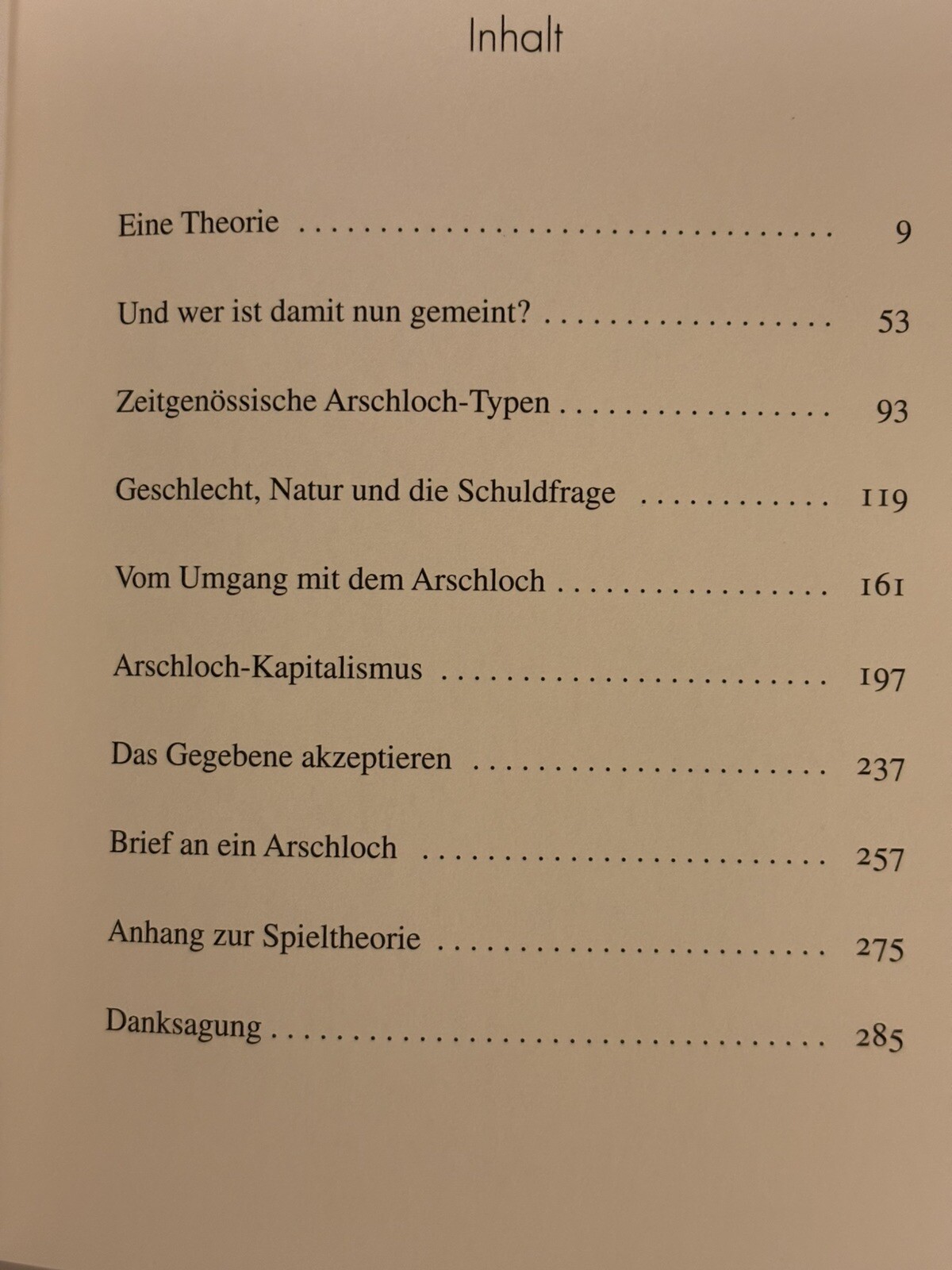 Arschlöcher – eine Theorie Gebundene Ausgabe
