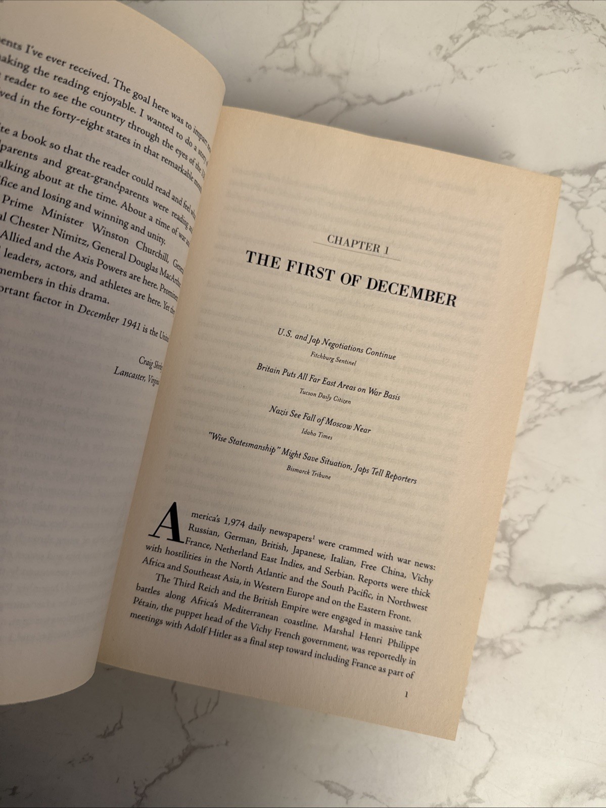 December 1941 : 31 Days That Changed America…by Craig Shirley-Signed HCDJ