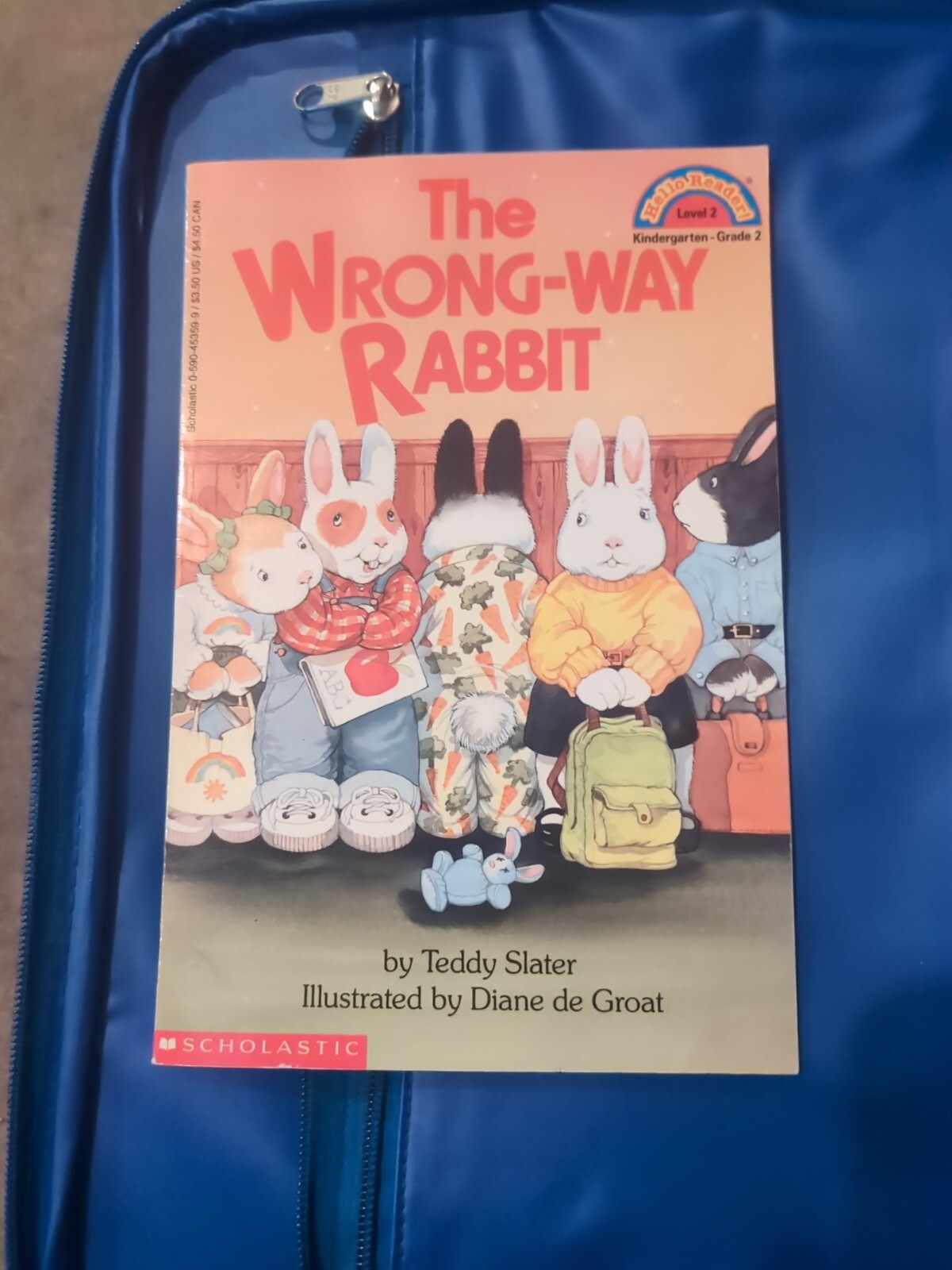 The Wrong-Way Rabbit (Hello Reader Level 2) by Teddy Slater (PB 1993) book