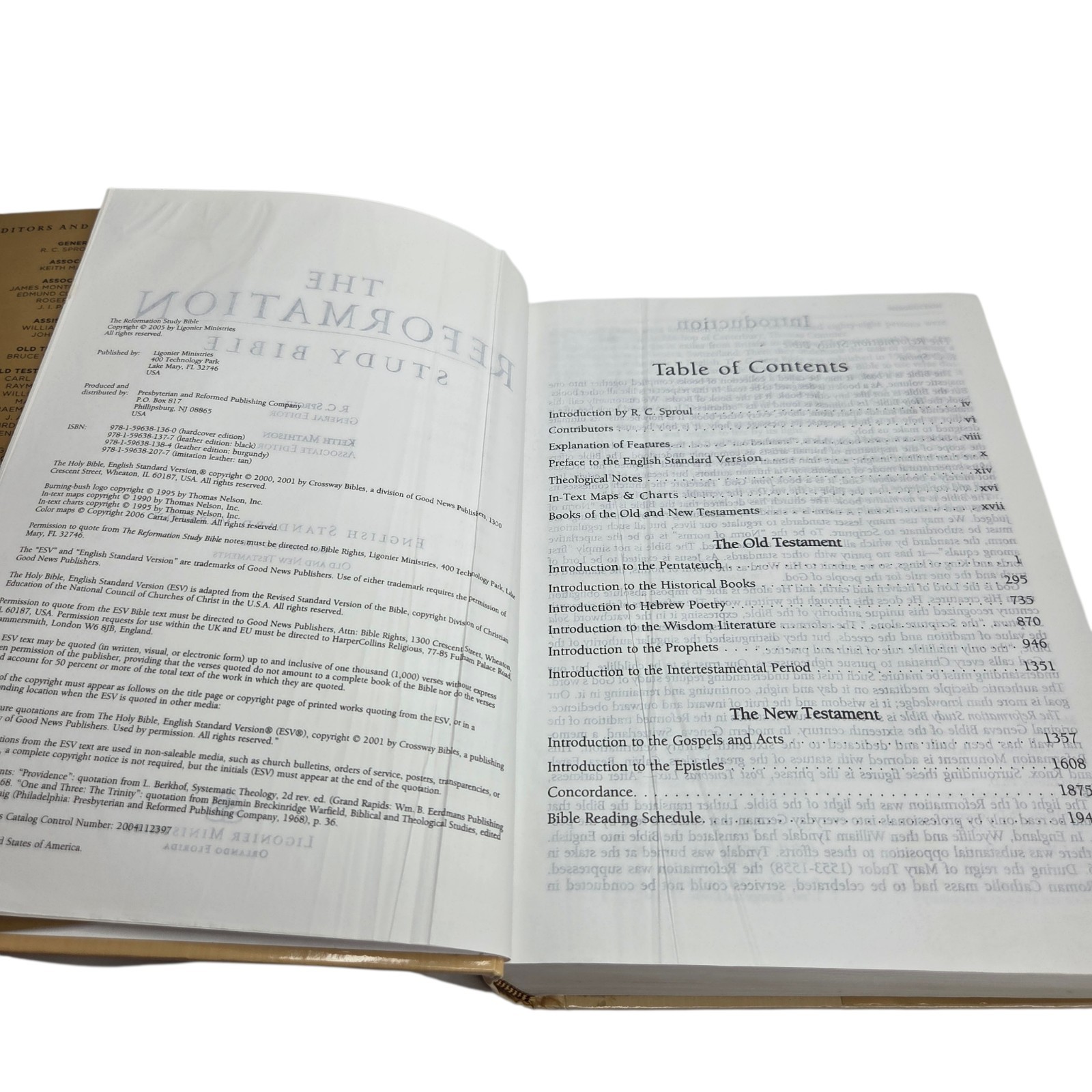 Reformation Study Bible ESV Hardcover Published Ligonier Ministries Very Good