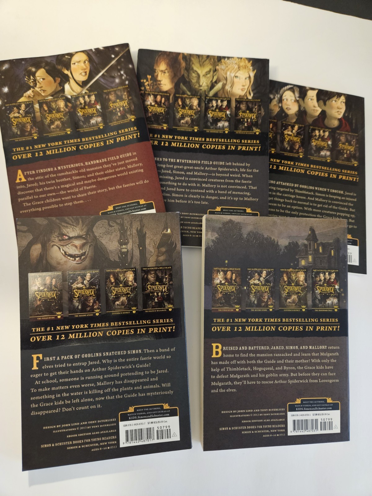 The Spiderwick Chronicles Book Set #1 Thru #5 (Read Description)