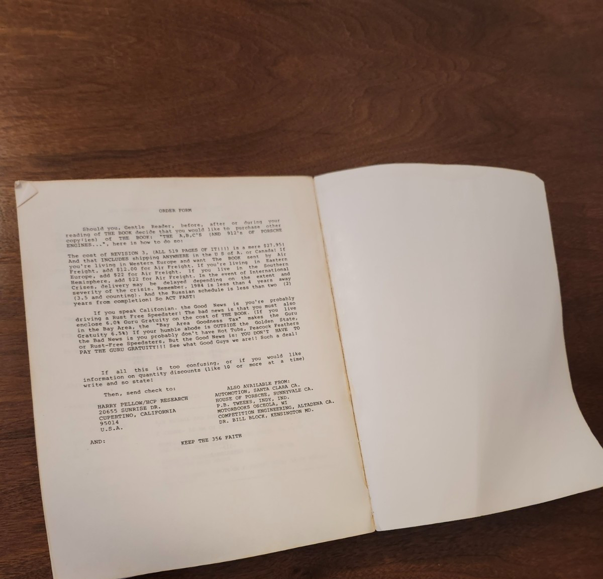 The ABC’s (and 912’s) of Porsche Engines, Third Edition, Harry Pellow 912 356