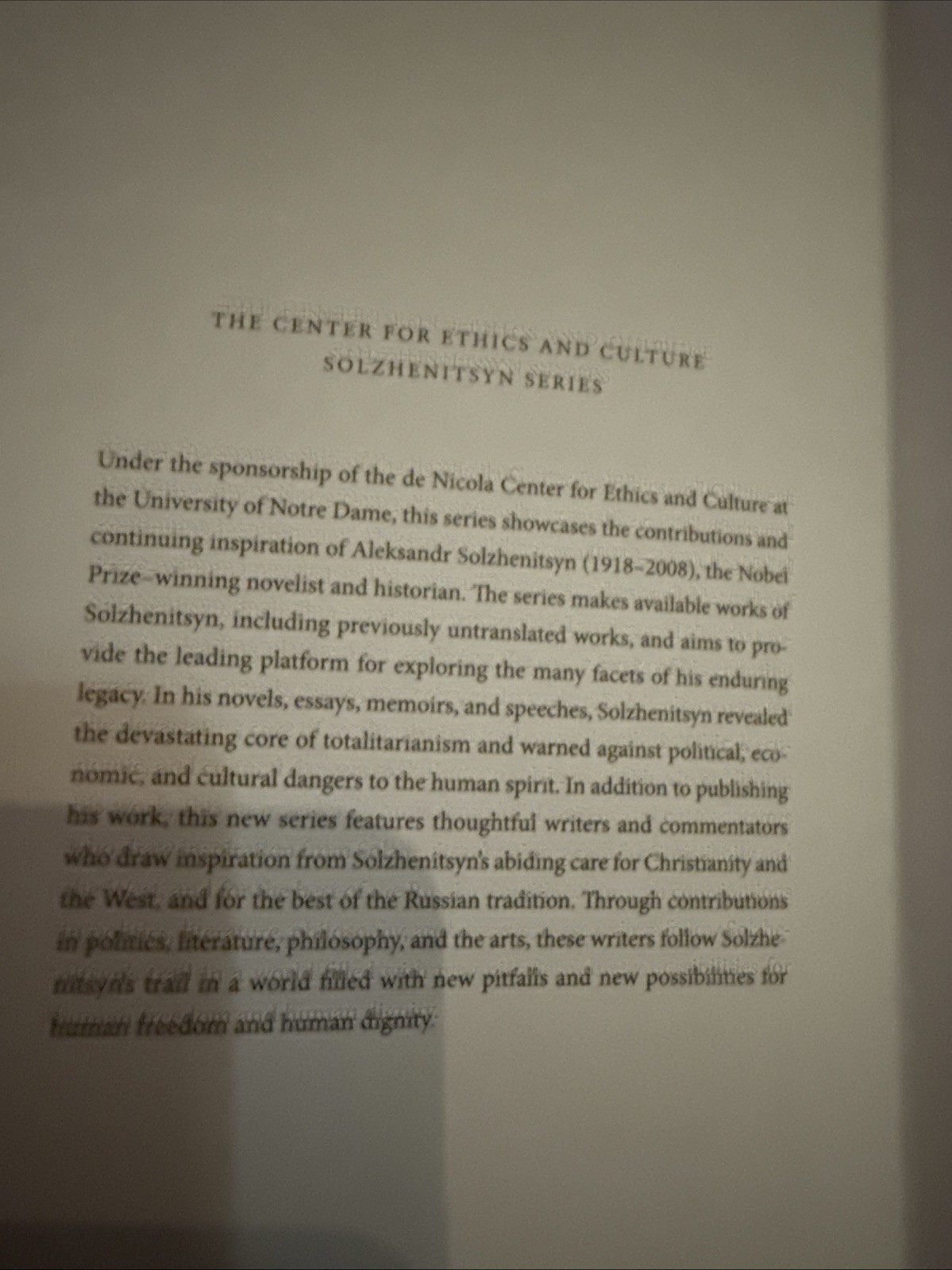 We Have Ceased to See the Purpose: Essential Speeches of Aleksandr Solzhenitsyn