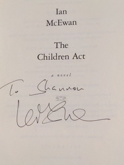 Signed Ian McEwan The Children Act Hardcove Very Good+ / Near Fine Condition