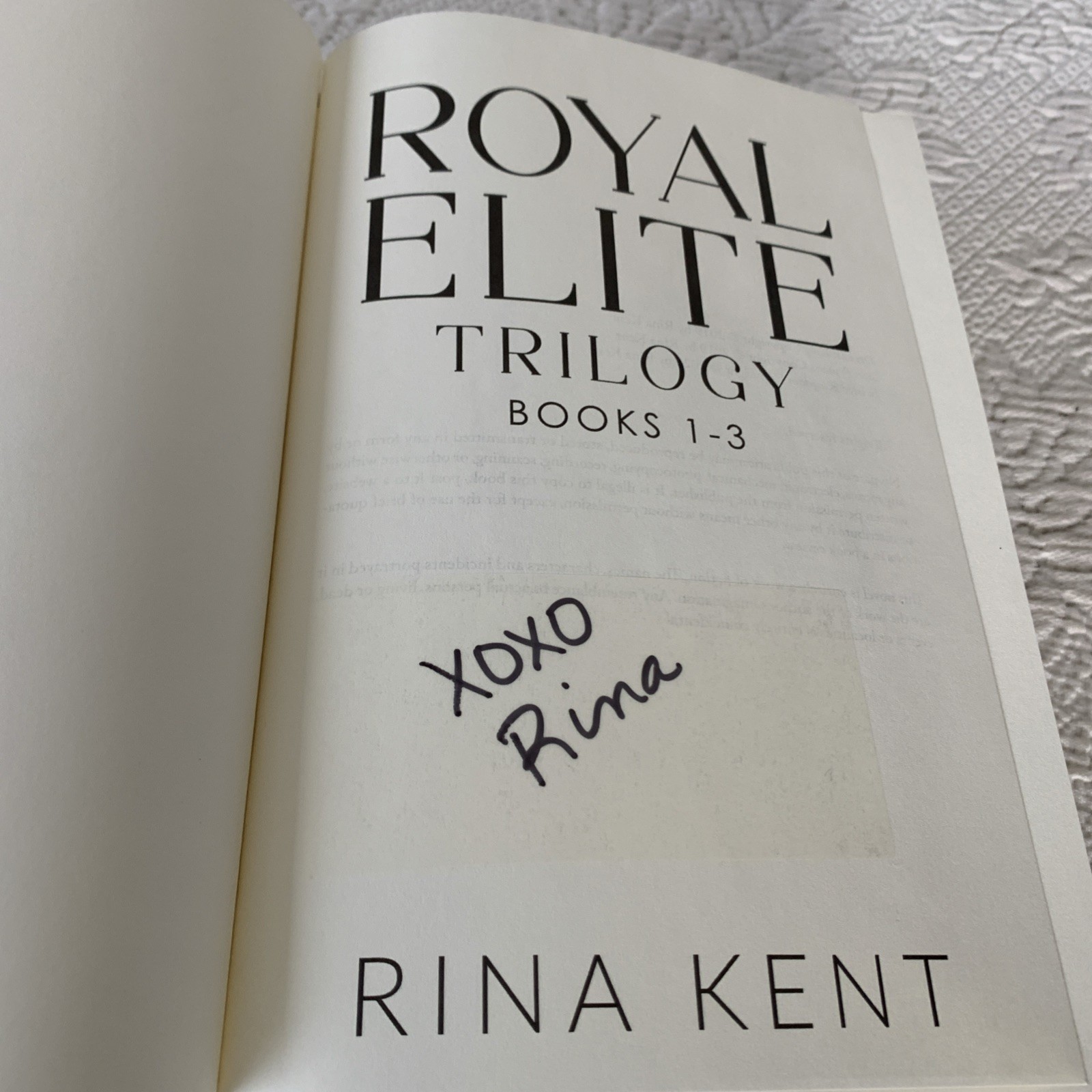 Rina Kent X Fitteacherrachel Royal Elite Trilogy Exclusive Signed edition