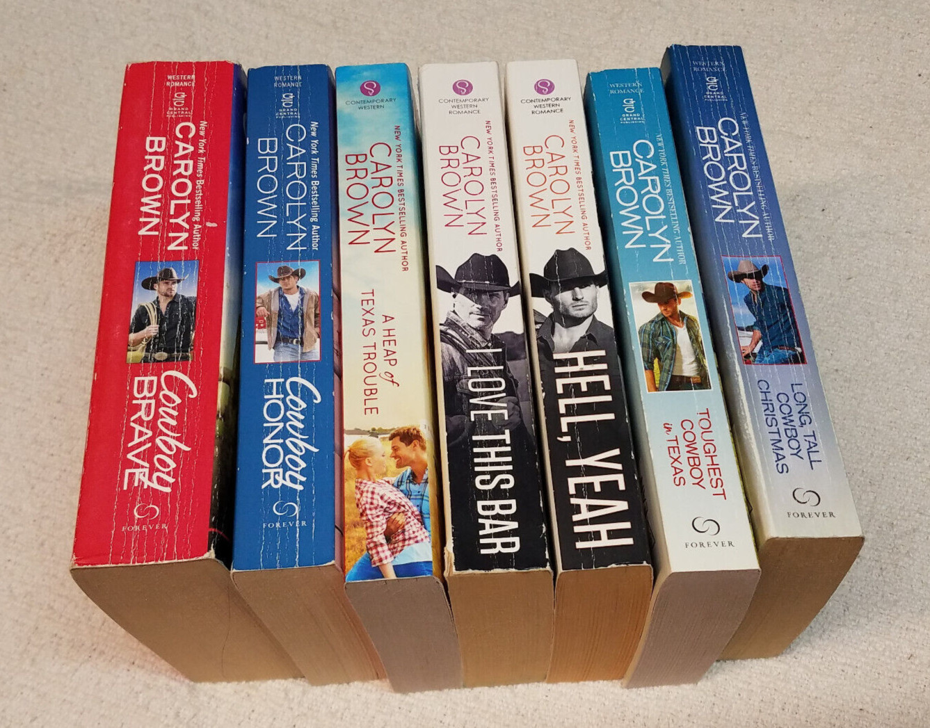 Lot of 7 PB Bks By Carolyn Brown Romance SERIES: LONGHORN CANYON, HAPPY, TEXAS