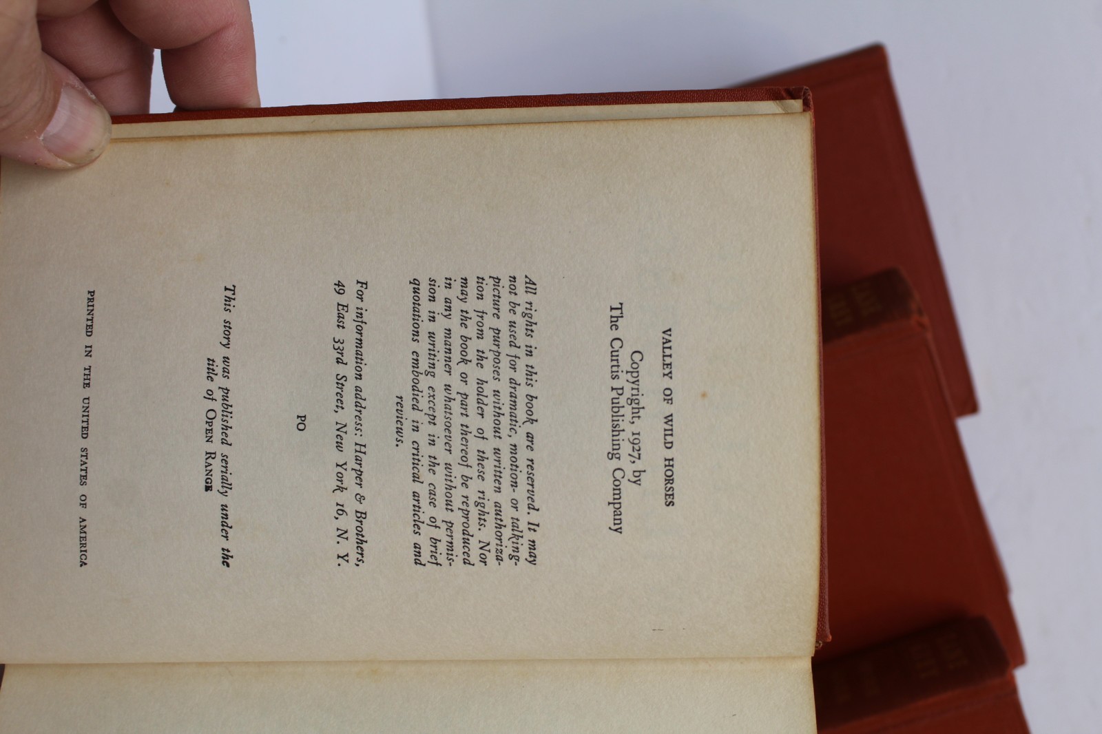 4 pc lot Vintage Zane Grey Hardcover Western Books P.F. Collier 1920s-1940s