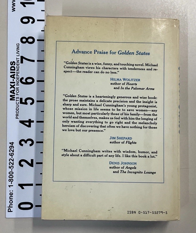 Golden States novel by Michael Cunningham 1st Edition 1984 HC DJ Crown Publisher
