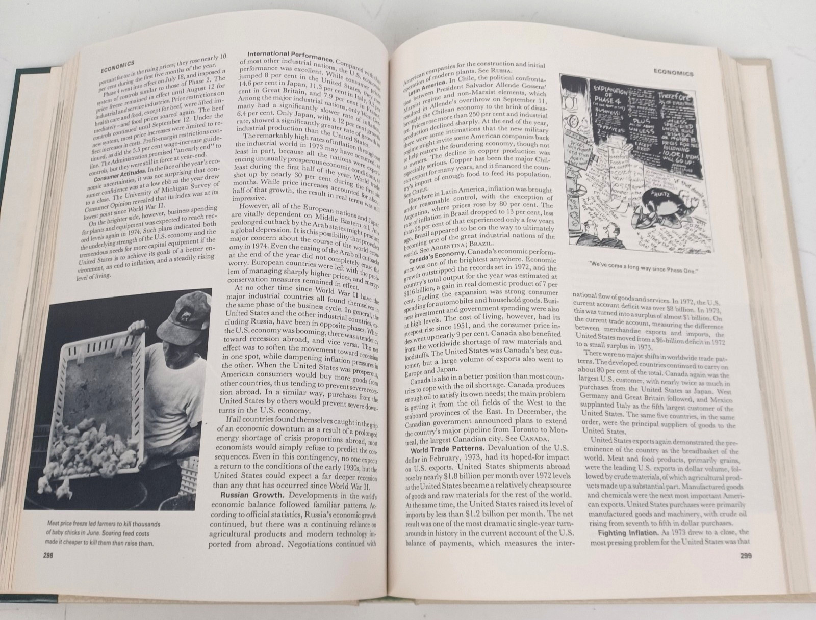 Vtg The World Book Yearbook 1974 Review of Events of 1973 Hard Cover 608 Pages