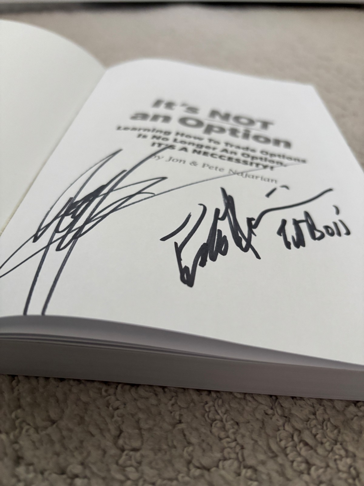 It’s Not an Option Book- Jon & Pete Najarian – Autographed