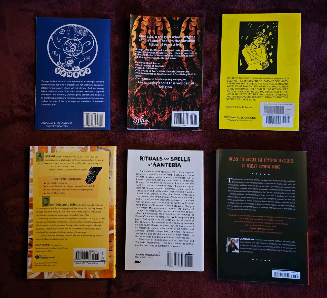 6 Orishas Santeria book lot West African Religion Voodoo Black Magic Saint Orisa