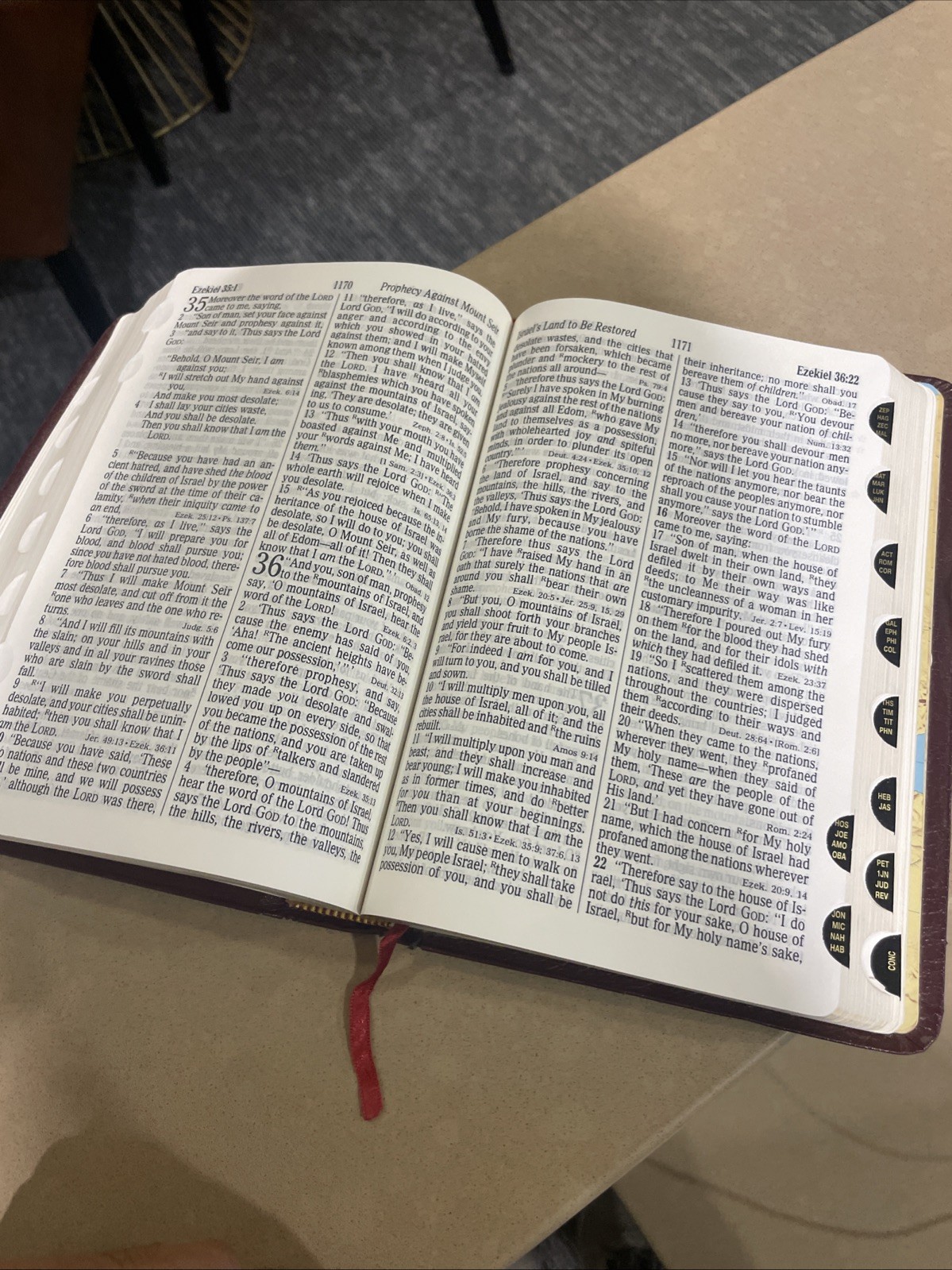 Holy Bible NKJV Giant Print Concordance Red Letter 1992 Thomas Nelson Leather