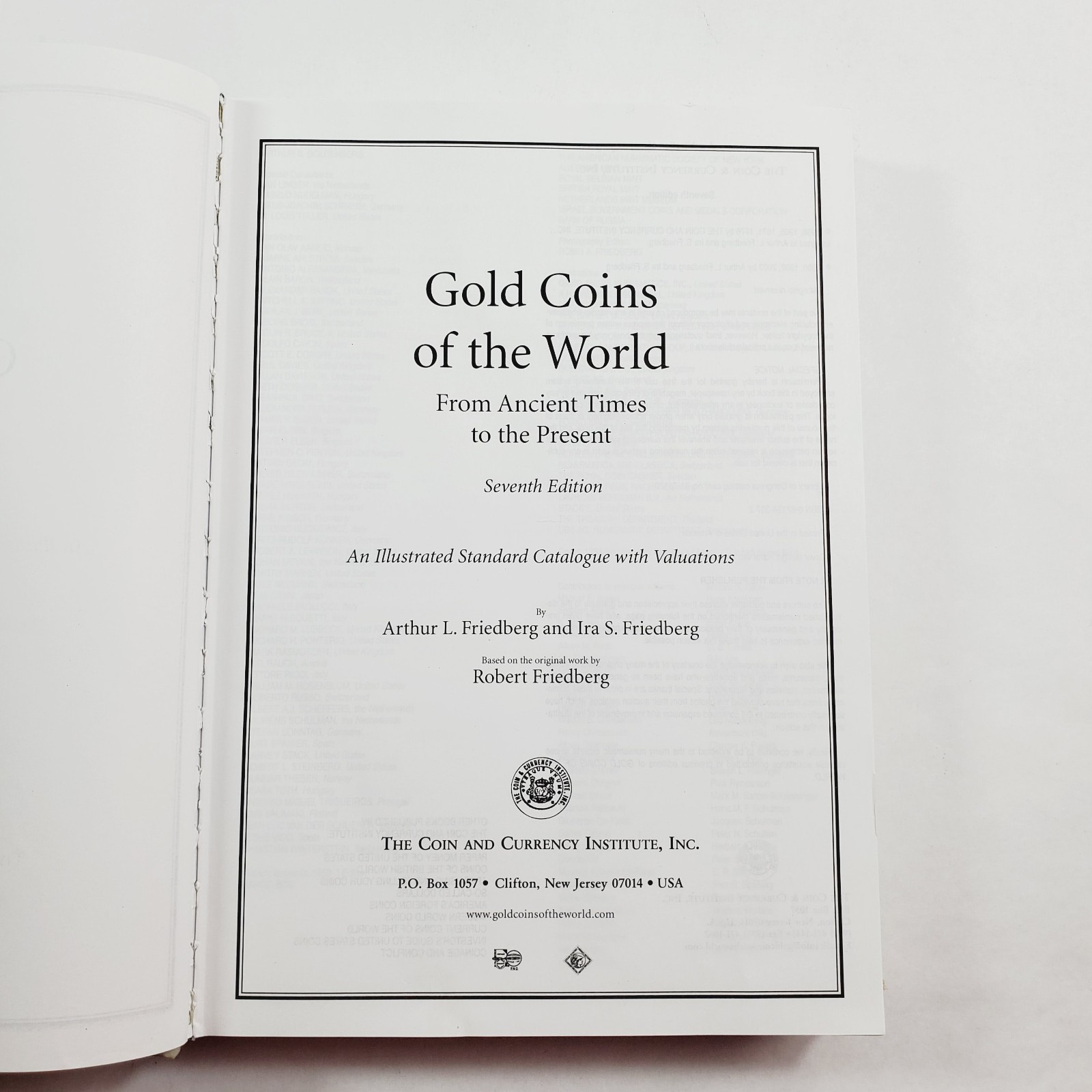 Gold Coins of the World: From Ancient Times to the Present by Friedberg 2003 HC