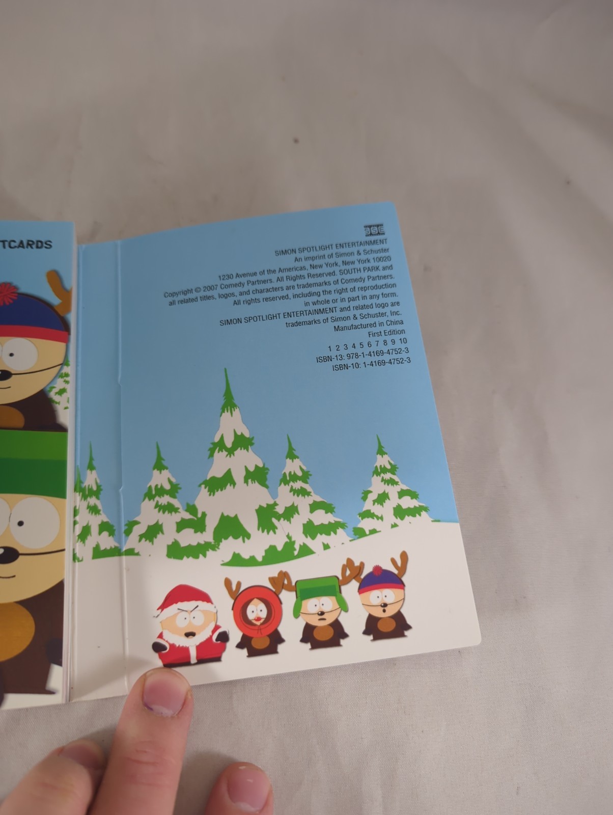 Season’s Greetings from South Park 30 Unique Holiday-Themed Postcards Book RARE