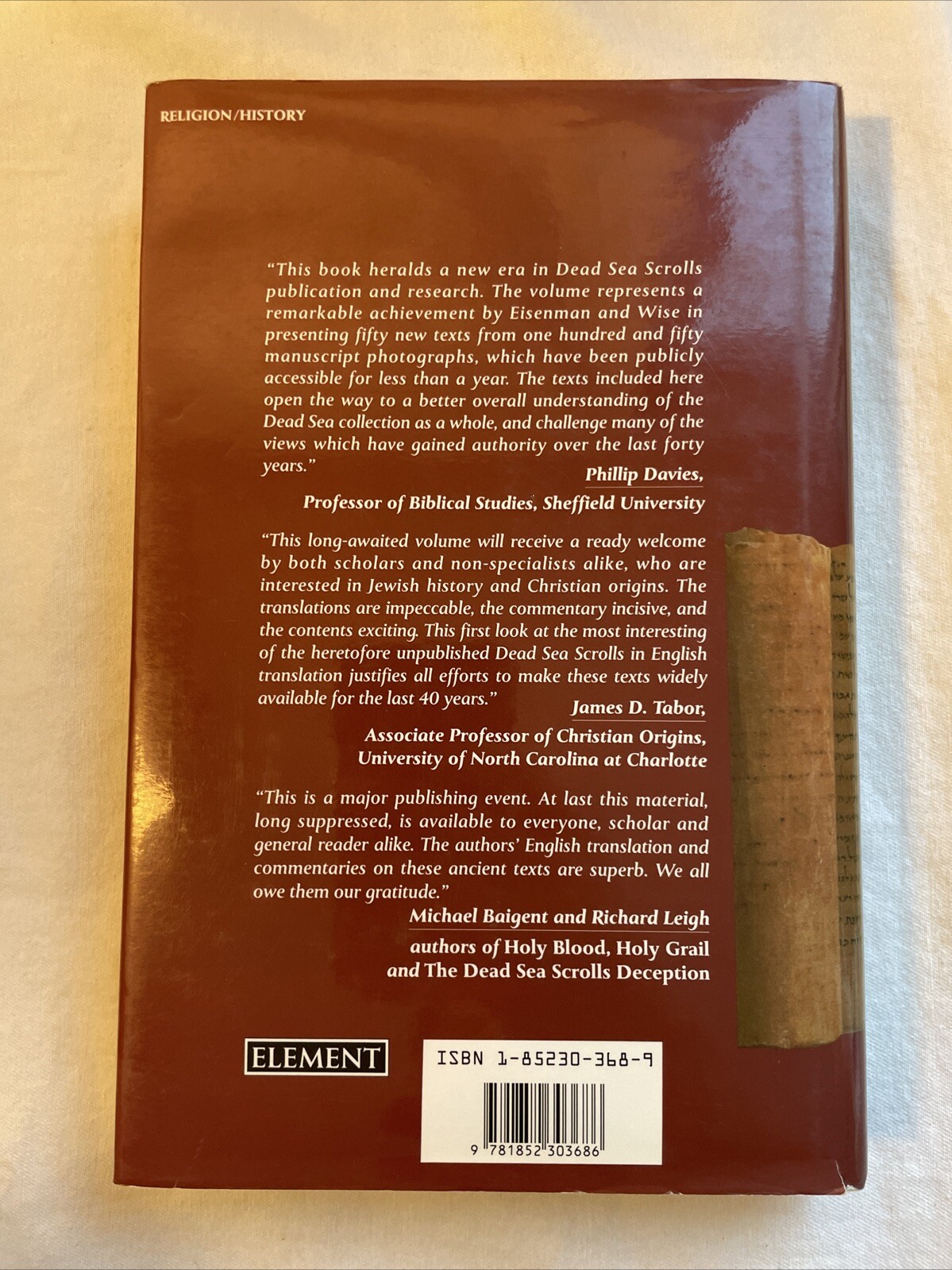 Dead Sea Scrolls Uncovered by Michael Wise and Robert Eisenman (1993, Trade…