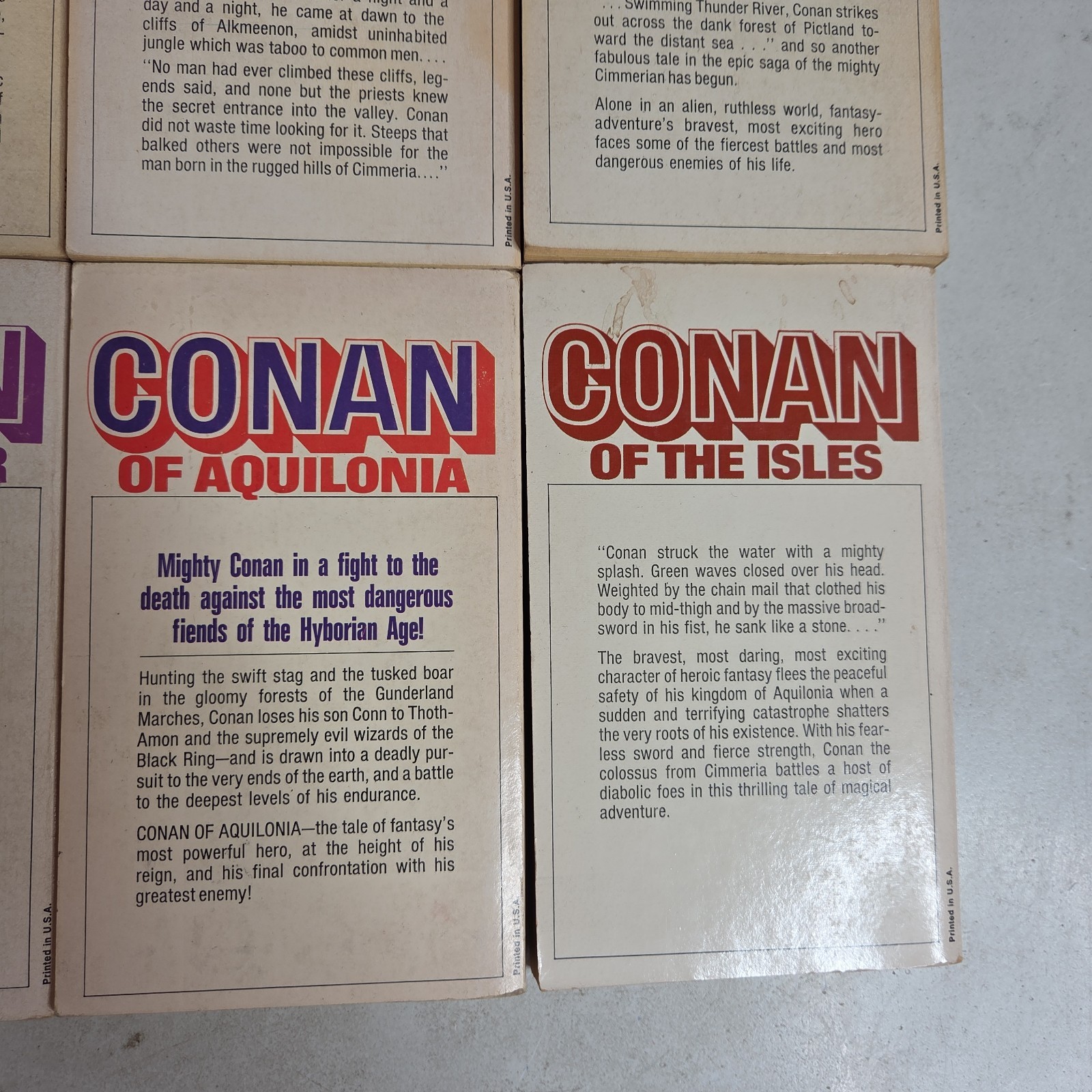 Conan Complete Main Series Robert E. Howard Ace Books Vintage Paperback Set 1-12