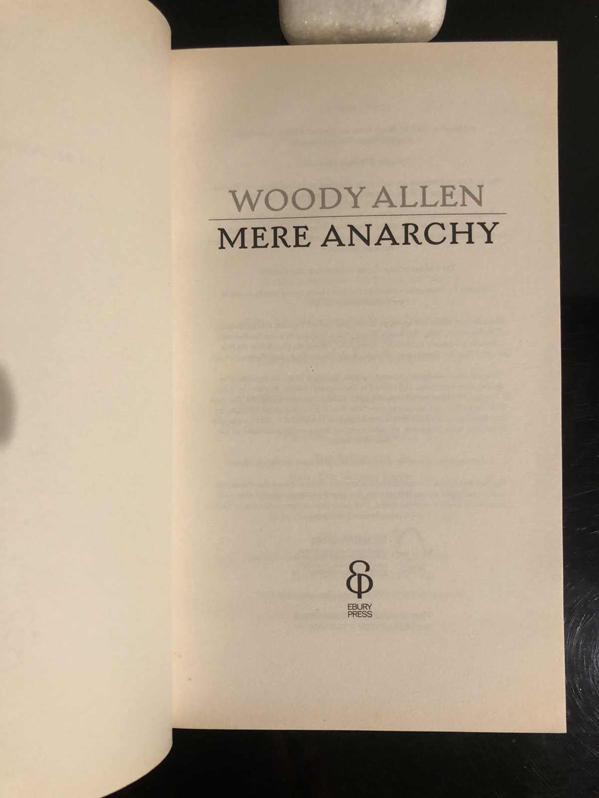 Woody Allen Mere Anarchy Ebury Press 2007 First Ed/F.Print SC LN 🎬