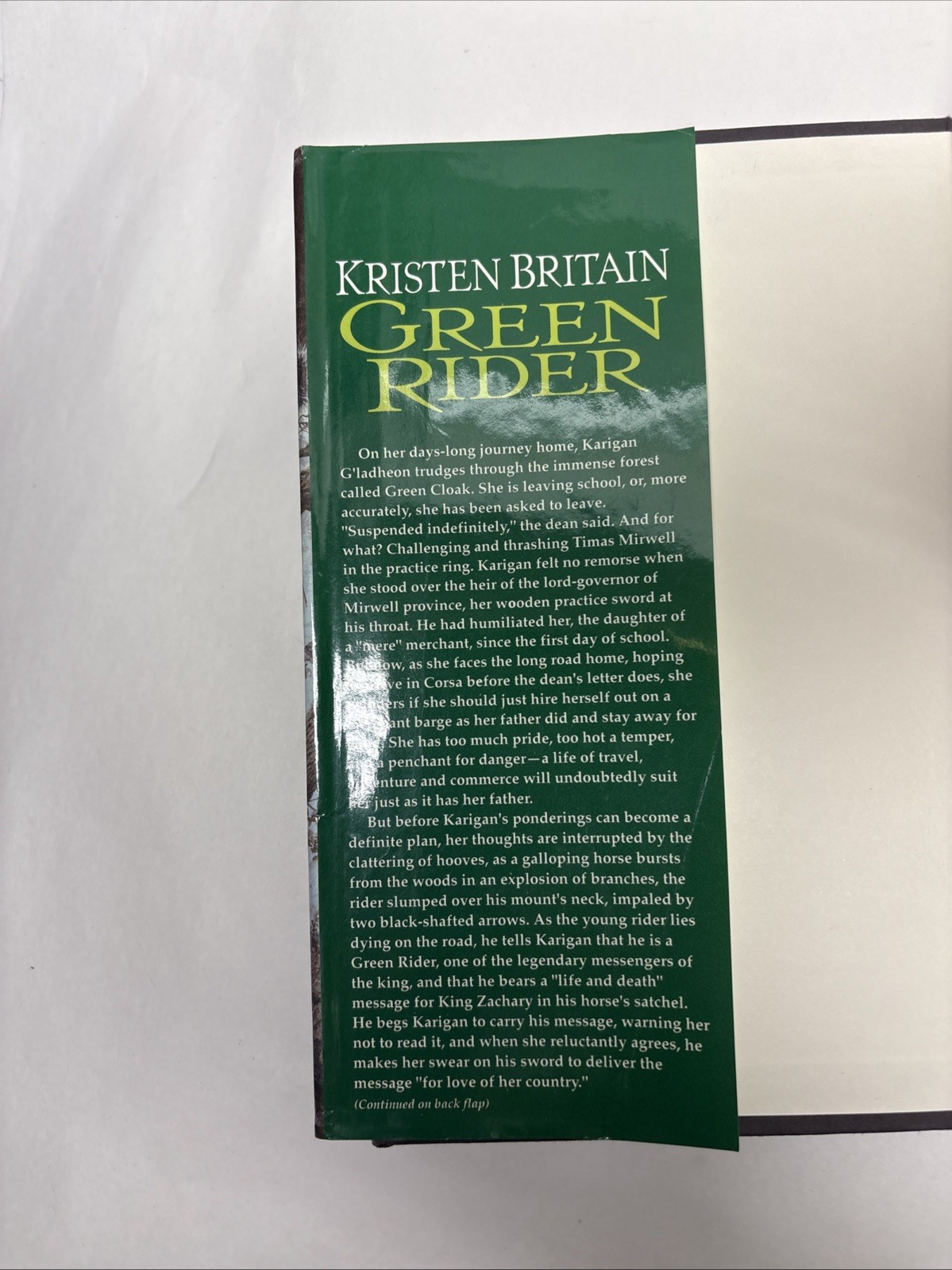 Green Rider (Green Rider Trilogy Book 1) by Kristen Britai/Hardcover.