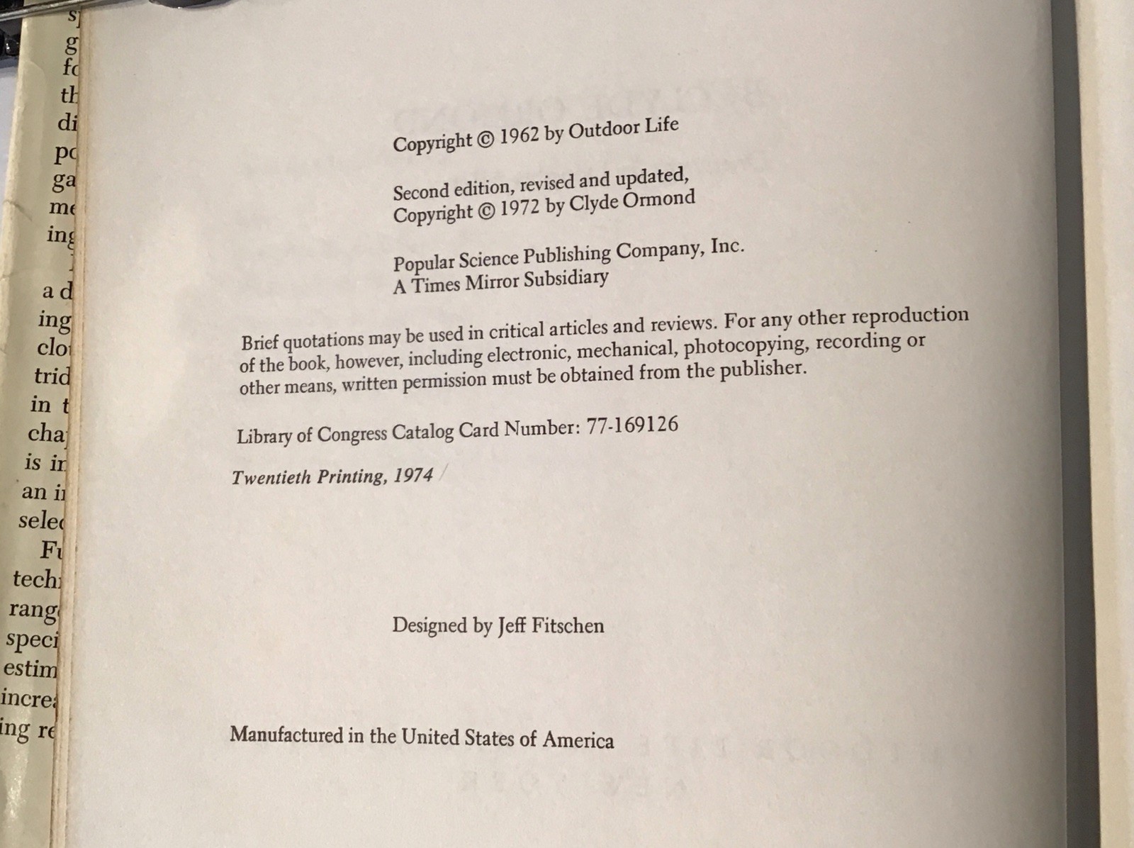 Outdoor Life Ser.: Complete Book of Hunting by Clyde Ormond 1974 Vintage Worn HC