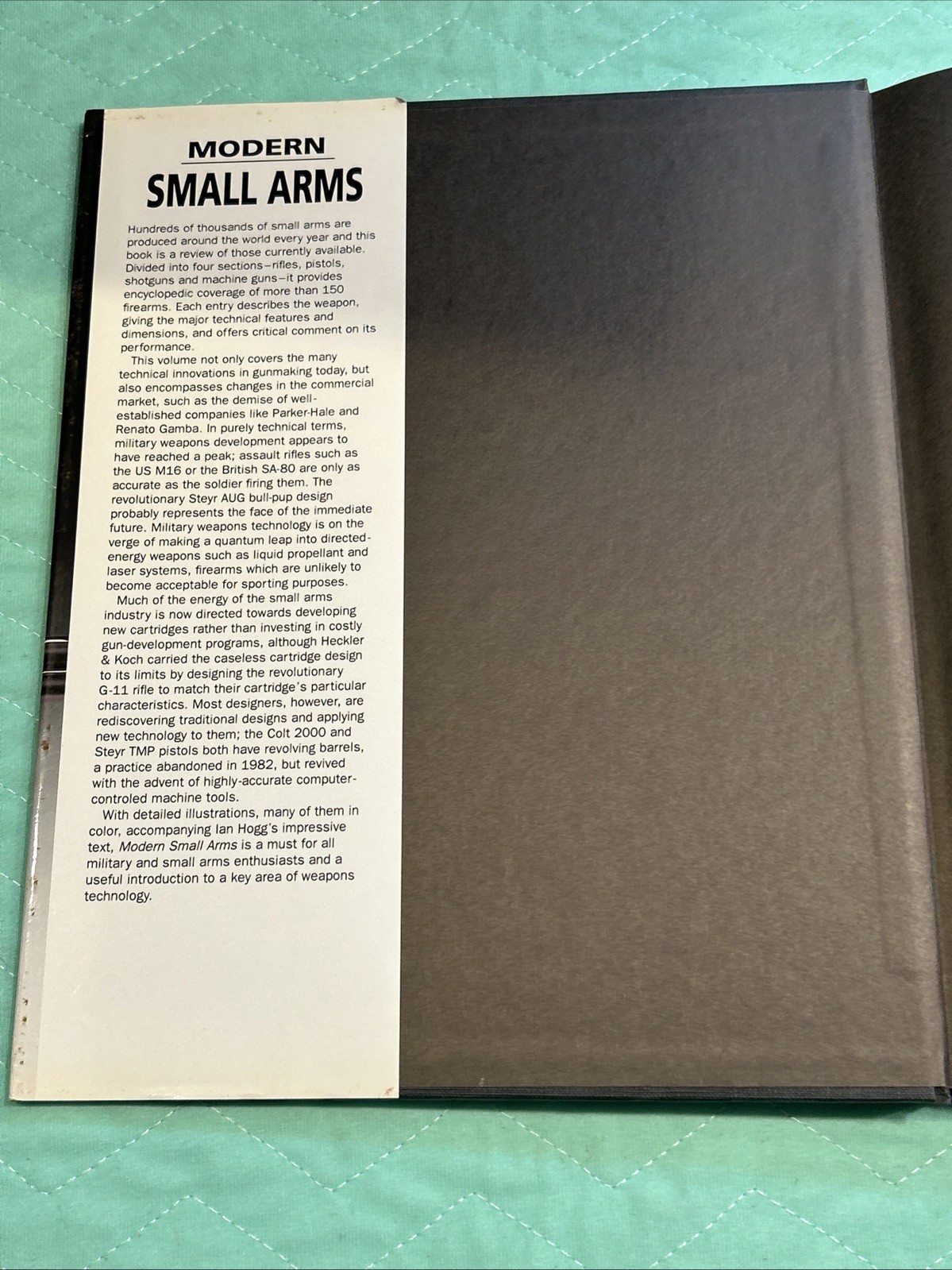 1994 Modern Small Arms by Ian V. Hogg Hardback Dust Jacket Book GUC