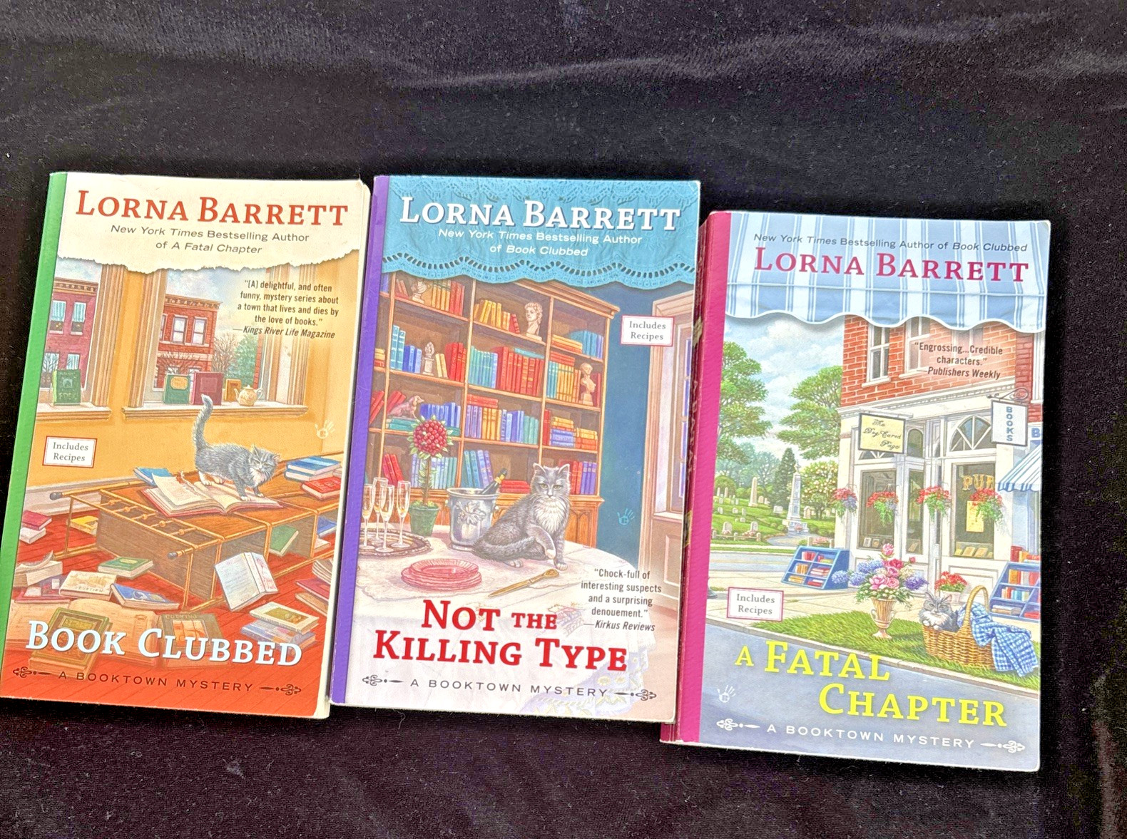 Lot of 13 Lorna Barrett AKA Lorraine Bartlett A Booktown Mystery Cozy Mysteries