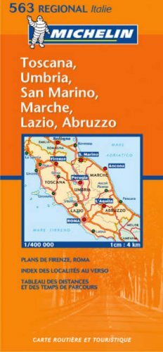 Toscana, Umbria, San Marino, Marche, Lazio, Abruzzo (Michel… Sheet map, folded