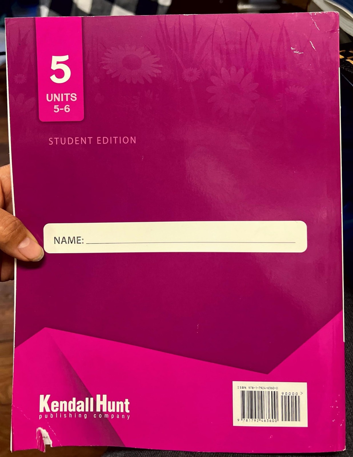 IM K-5 Math, Be Kendall Hunt ,Grade 5 ,Units 5-6 ,Student Edition [Perfect Pape