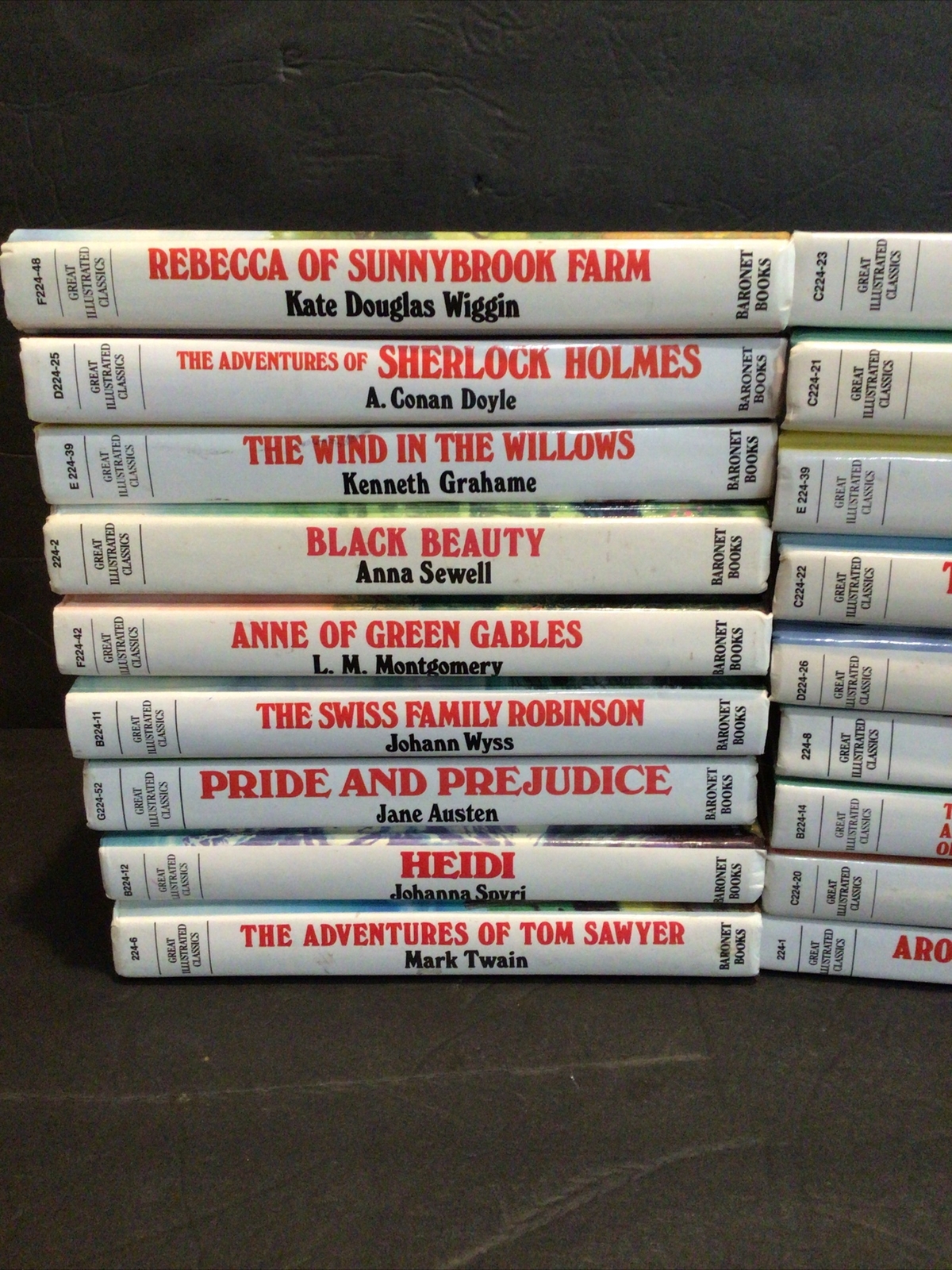 Great Illustrated Classics HC Lot Of 18 Books Sherlock Holmes Wizard of Oz Heidi