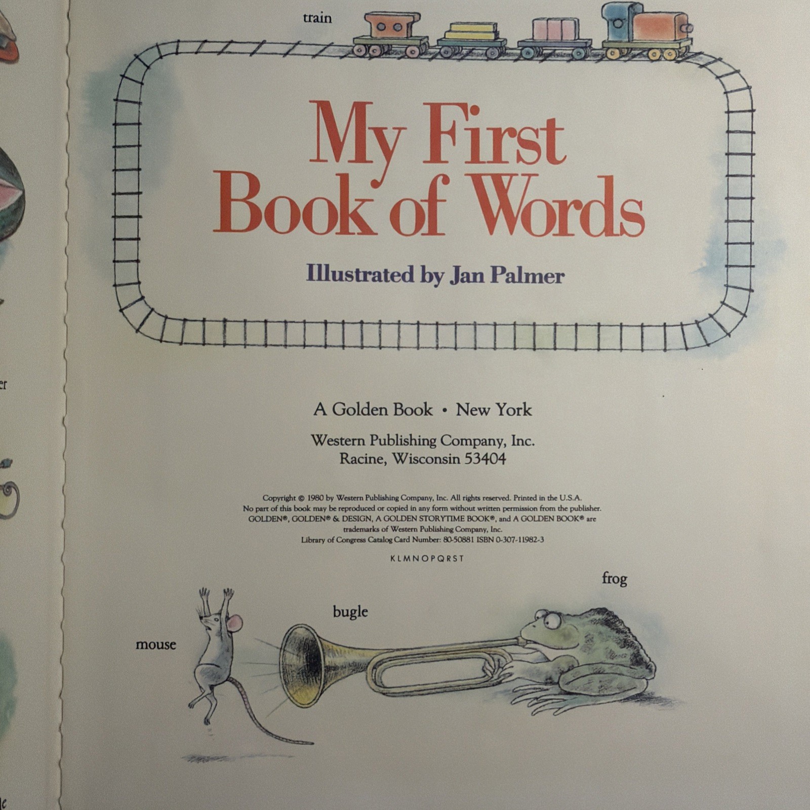 A Golden Storytime Book My First Book Of Words 1980 #149L