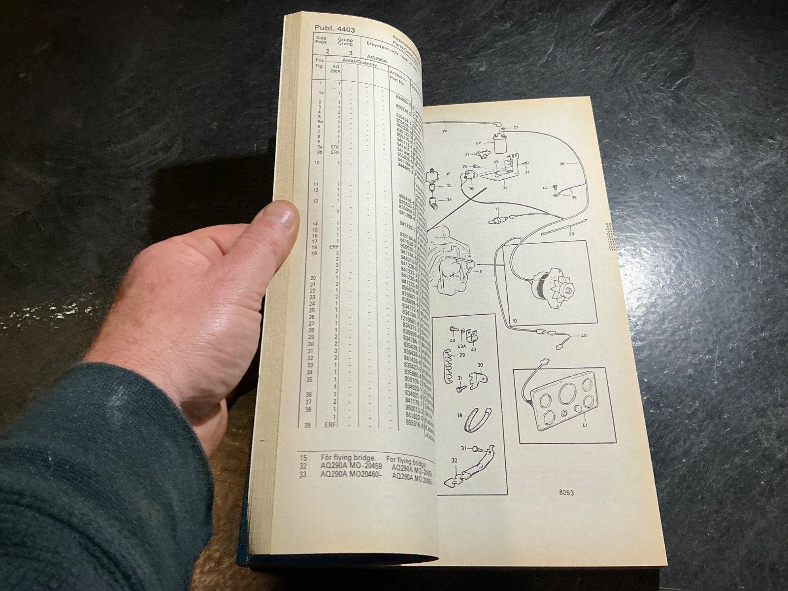 Volvo Penta AQ290A Parts Catalogue GM 5.7L 350 cu. in. V8