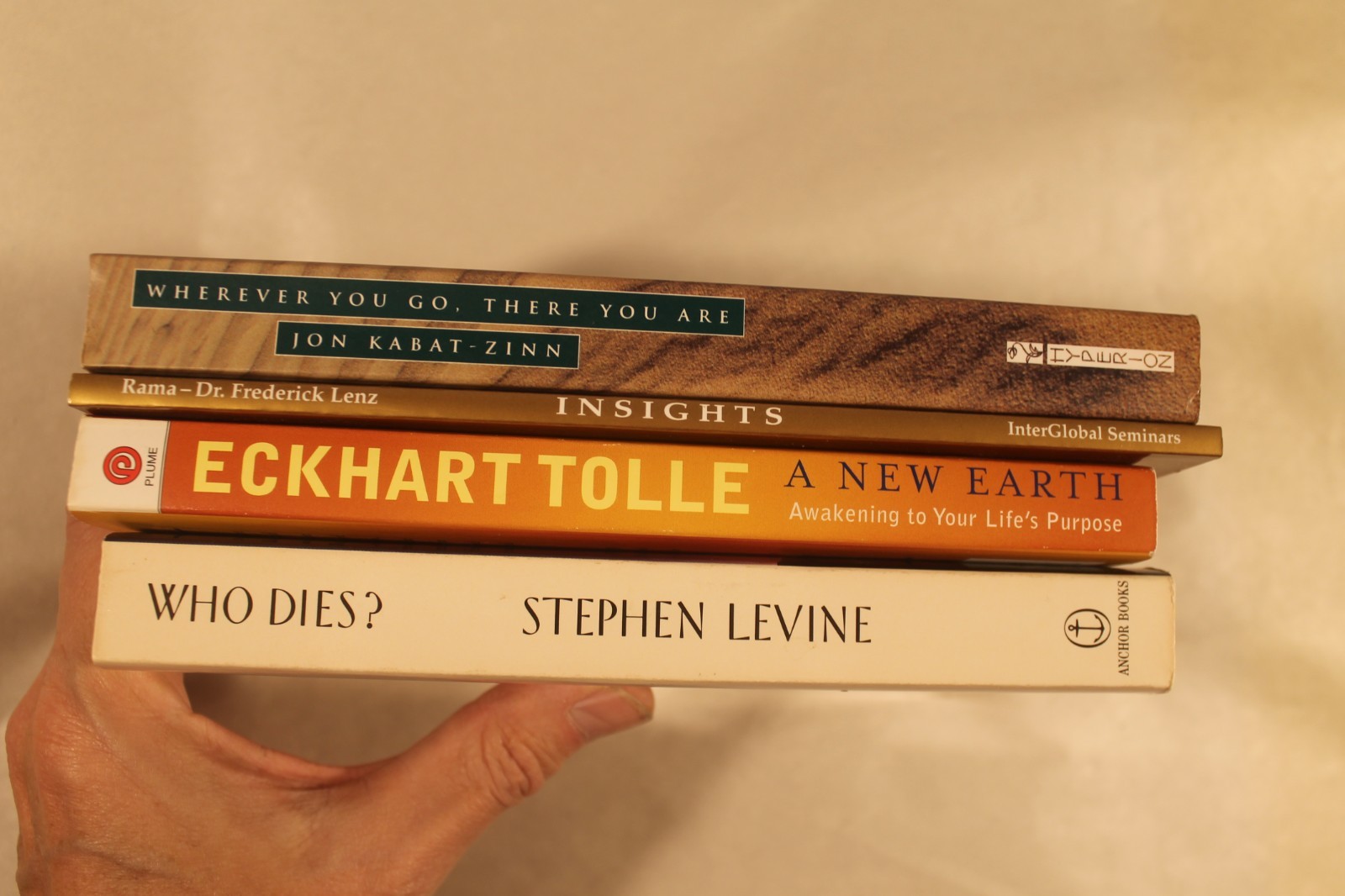 Wherever You Go There You Are, A New Earth, Who Dies? & Insights (4 Books)