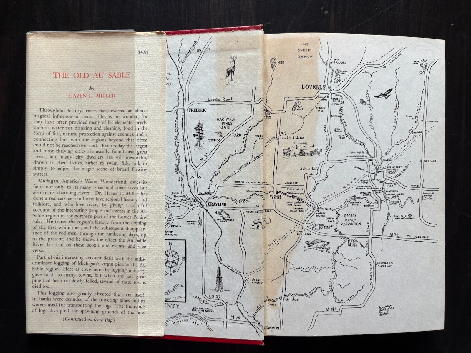 The Old Au Sable by Hazen L. Miller Michigan Regional Waterway History hc
