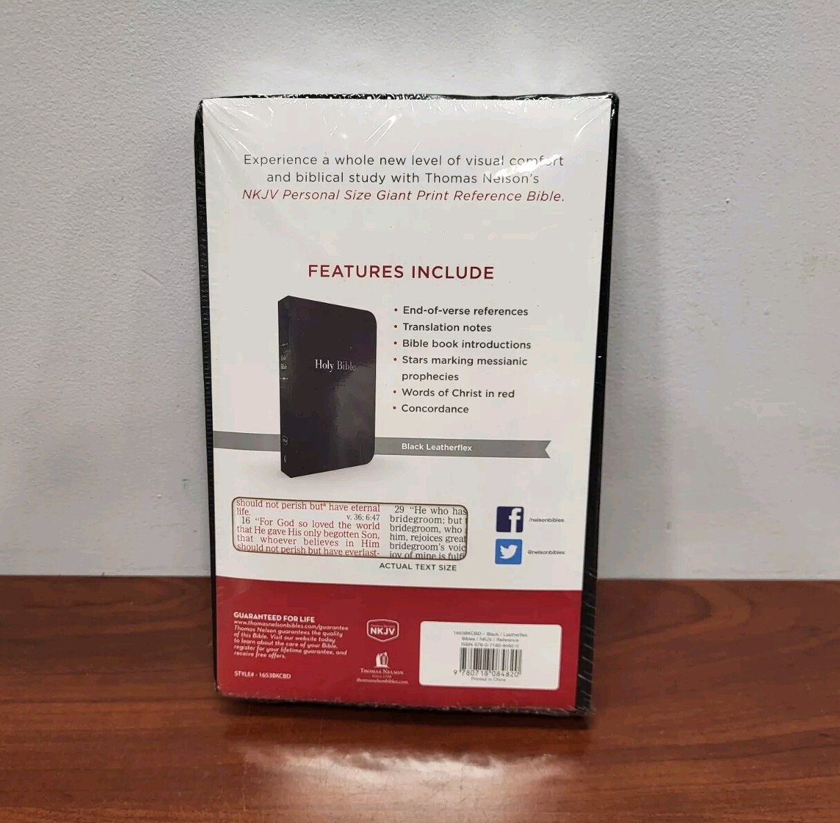 HOLY BIBLE New Sealed THOMAS NELSON Leatherflex GIANT PRINT Concordance NKJV